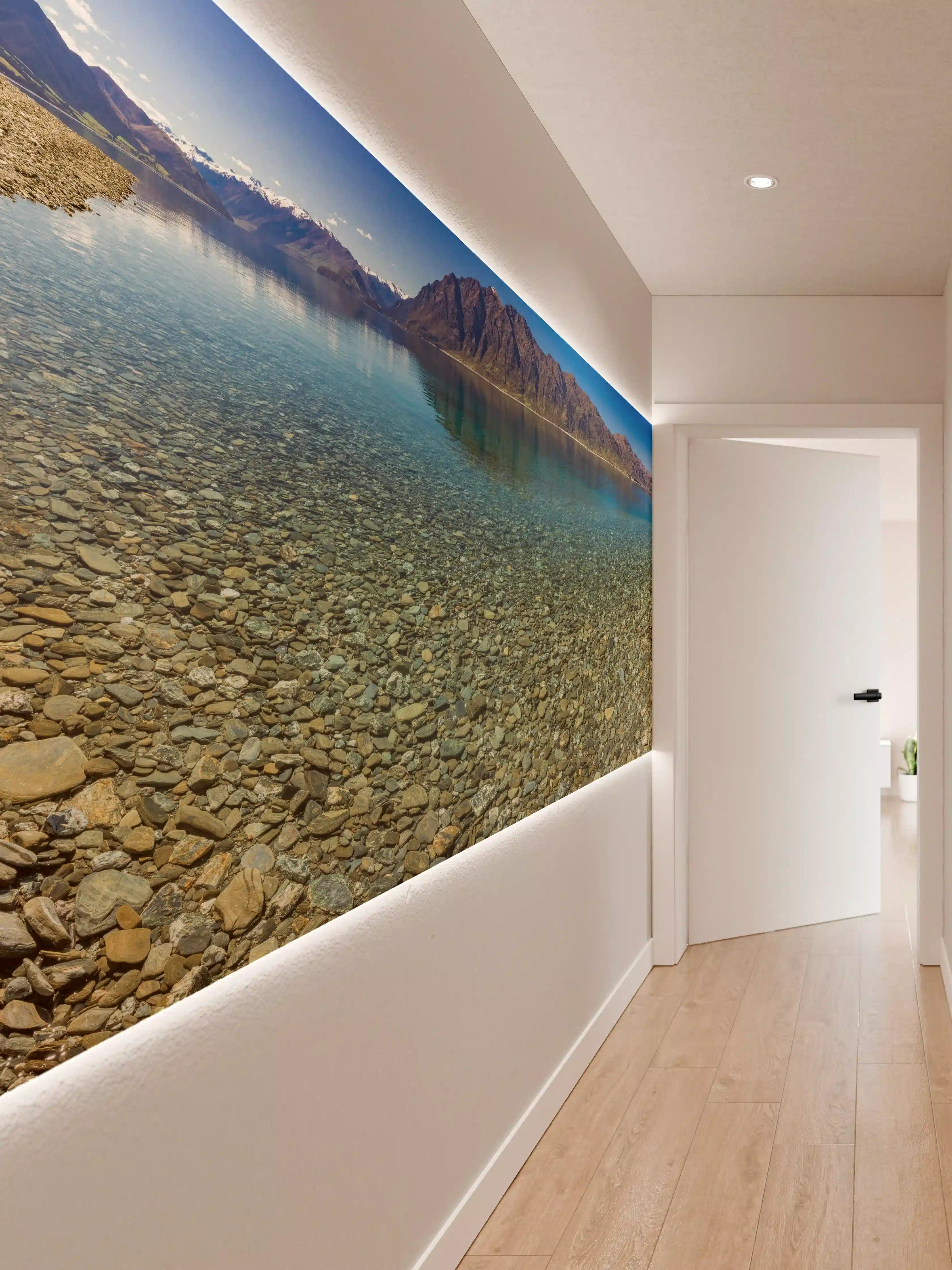Wandverkleidung Flur - Panoramafotos vom Hawea-See