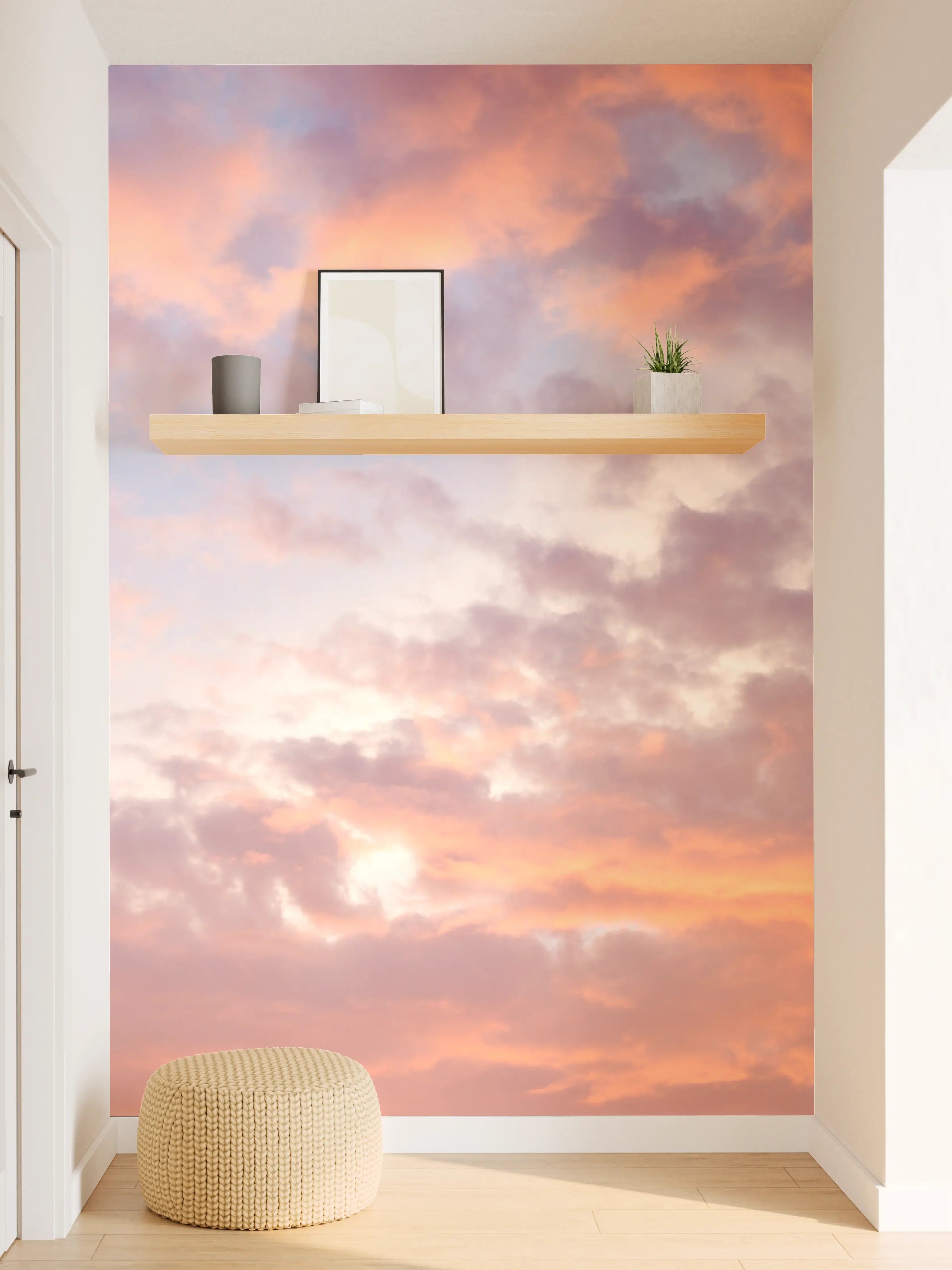 Wandverkleidung Flur - Pastell-Sonnenuntergangs-Himmel