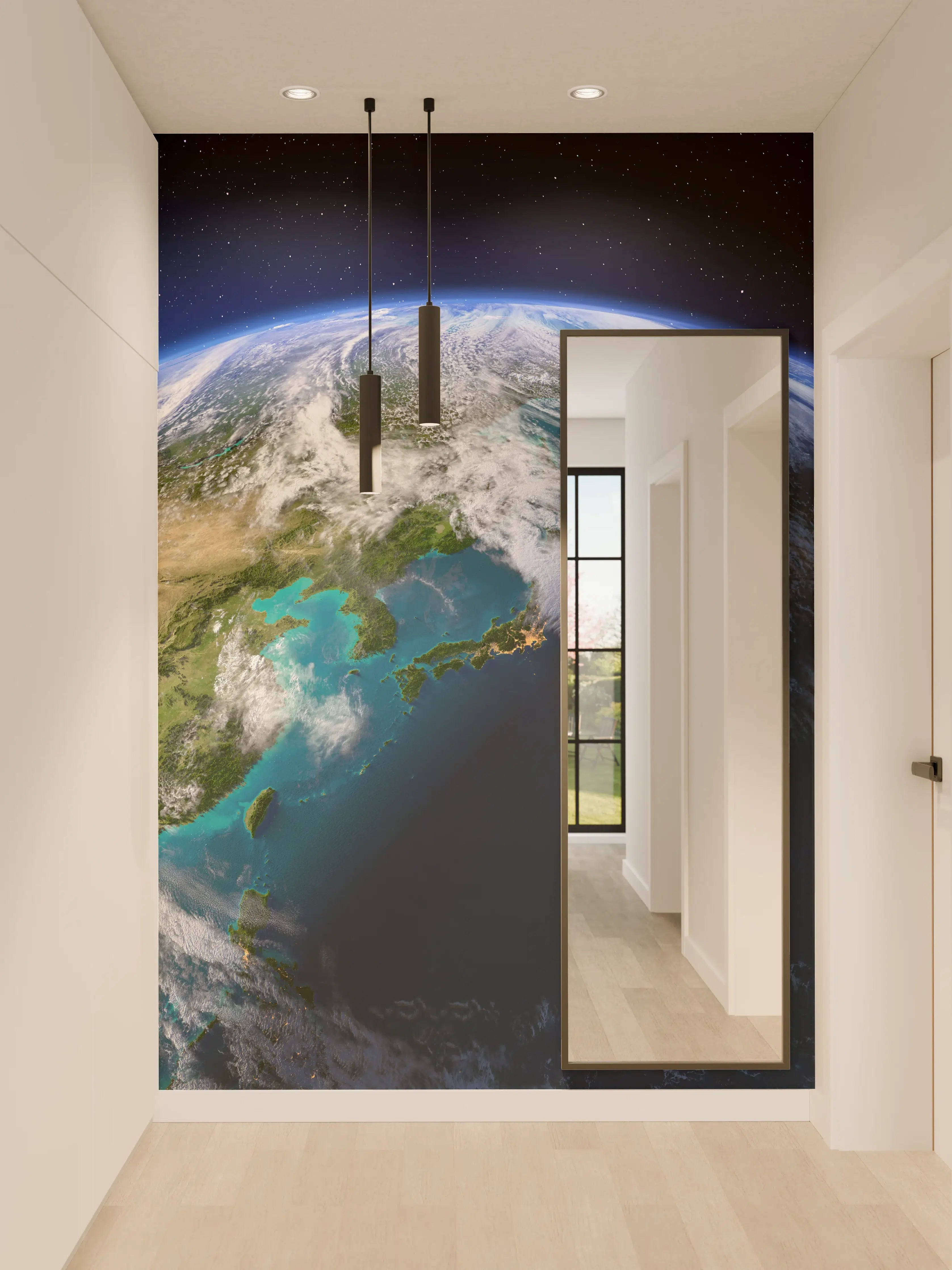 Wandverkleidung Flur - Planet Erde