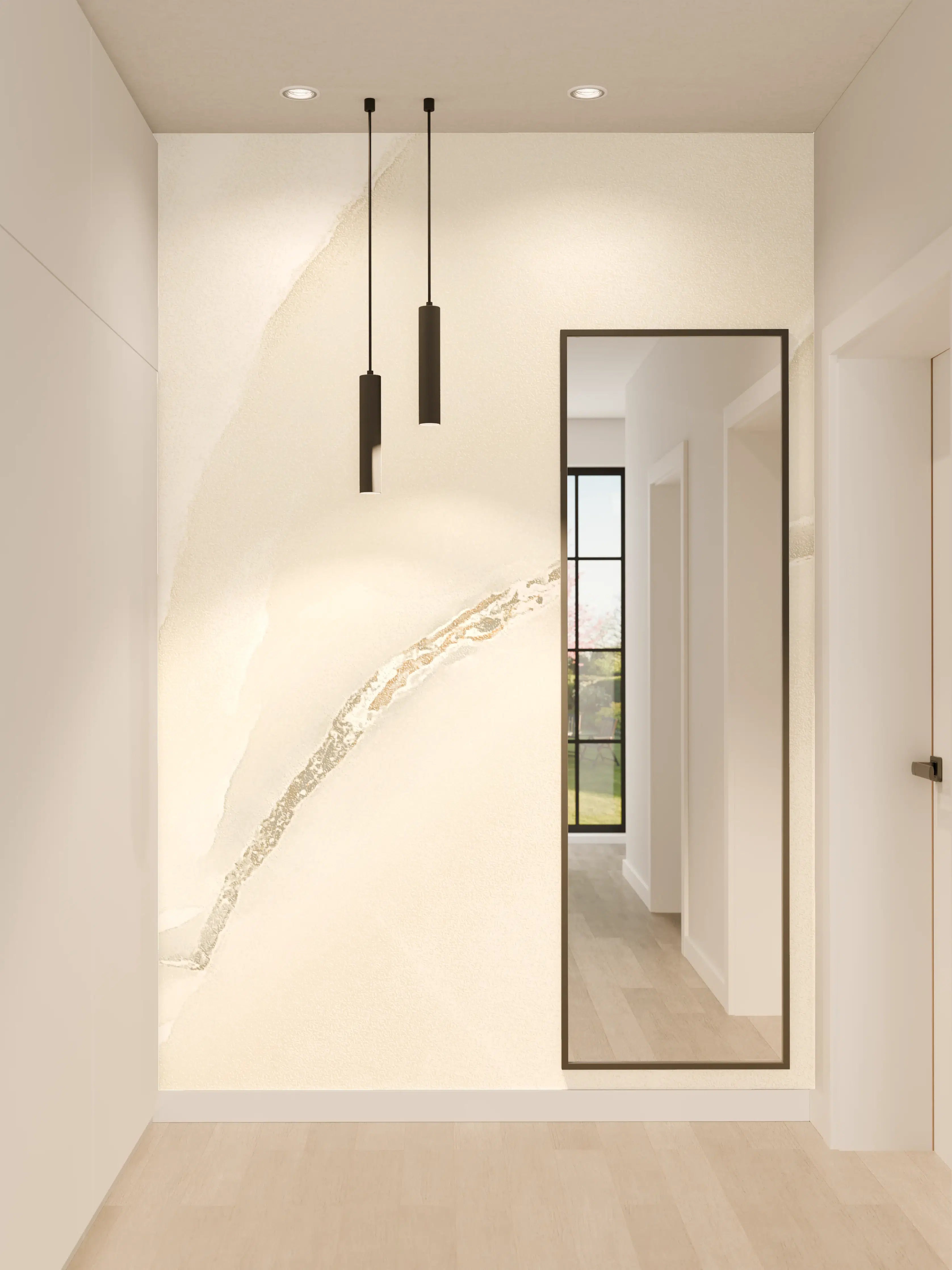 Wandverkleidung Flur - Polierter Onyxmarmor 1