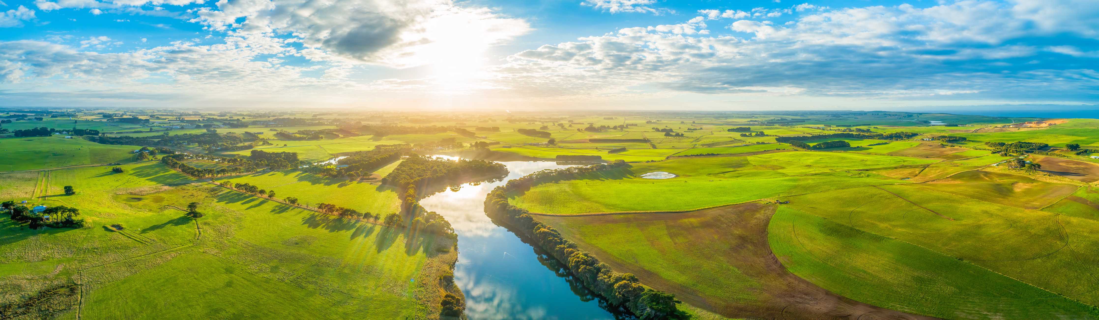 Wandverkleidung Flur-Ponorama Hokins River