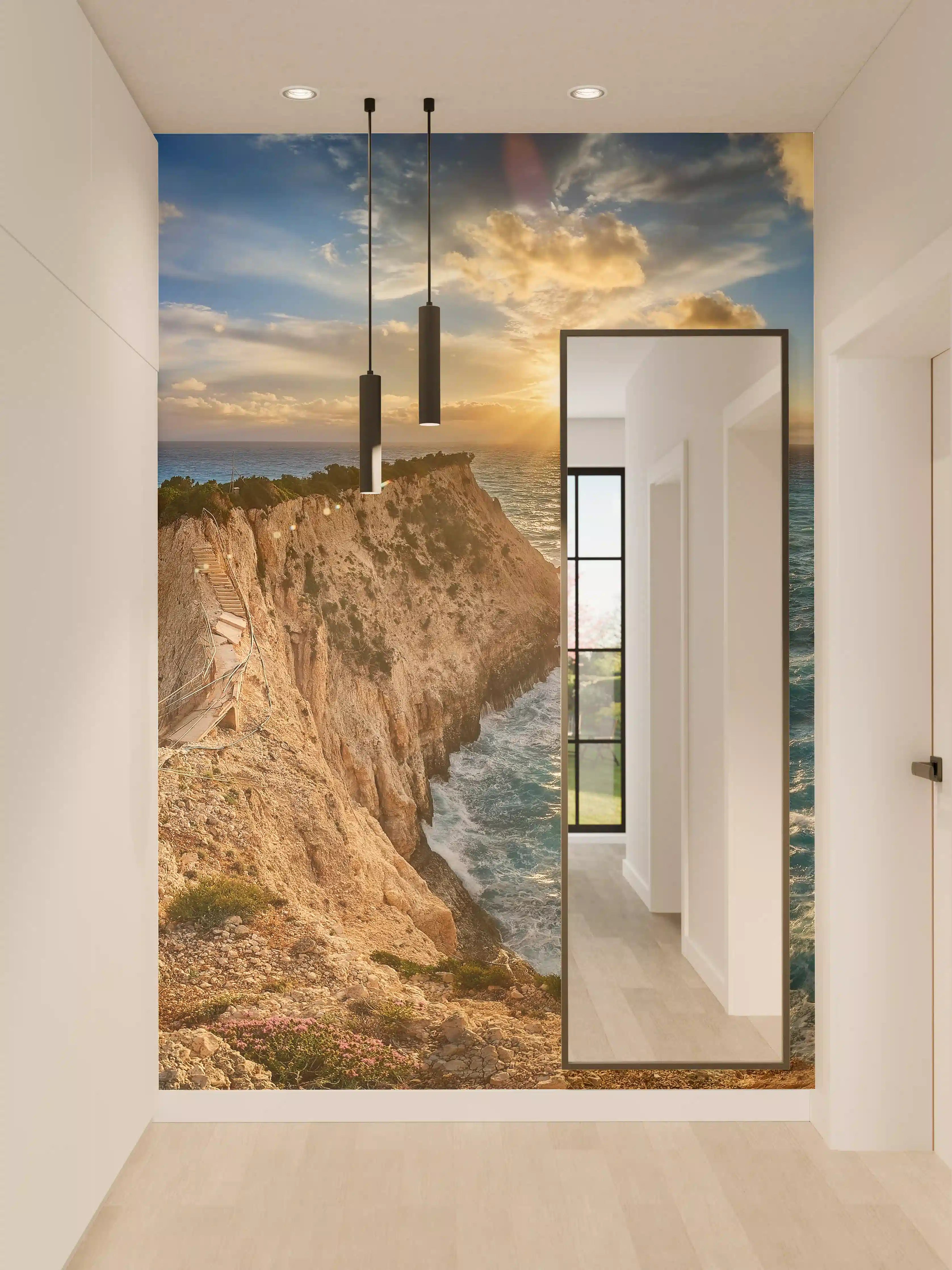 Wandverkleidung Flur - Porto Katsiki bei Sonnenuntergang