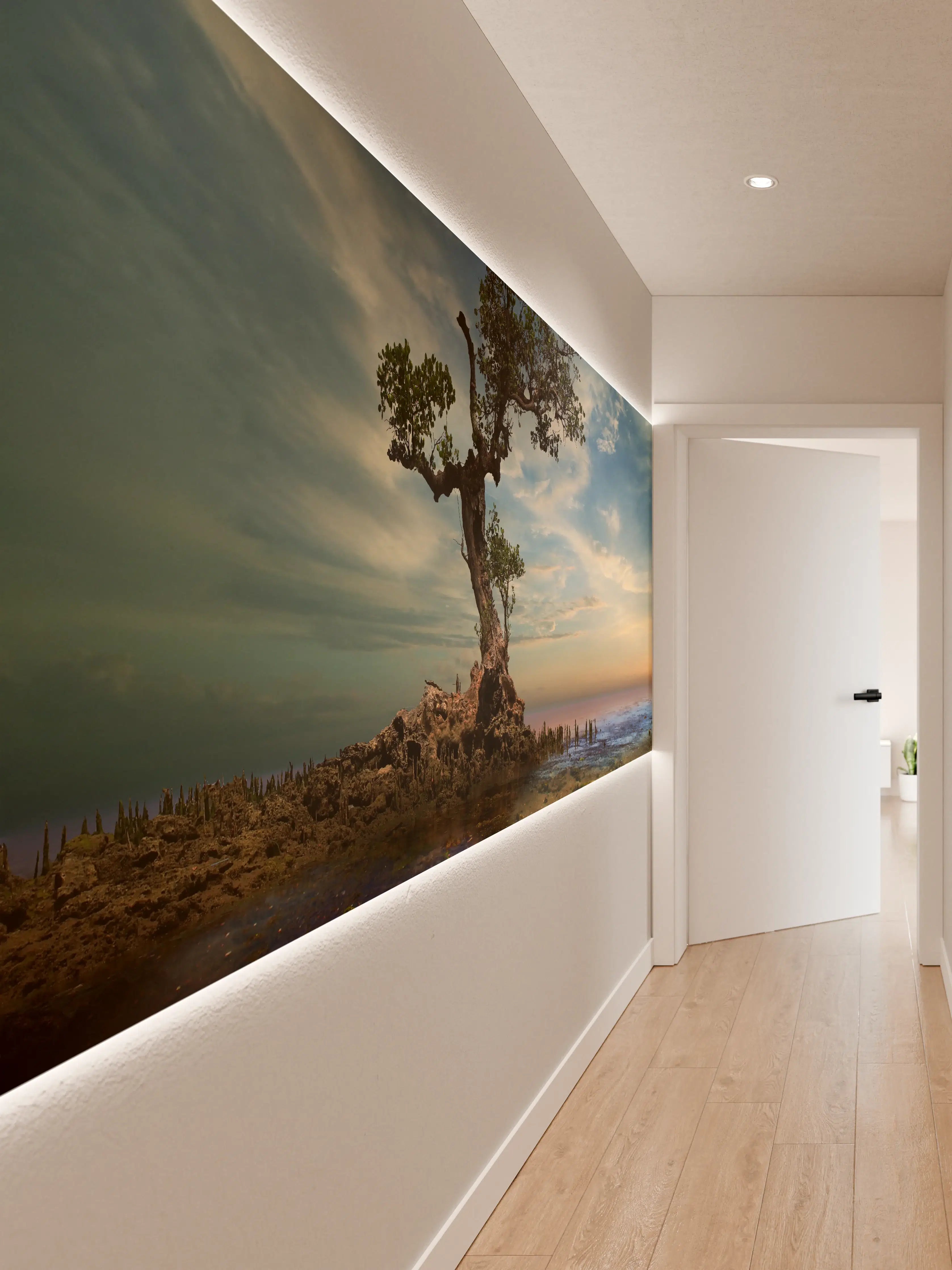 Wandverkleidung Flur - Privatsphäre in Grautönen: Bildrechte sichern