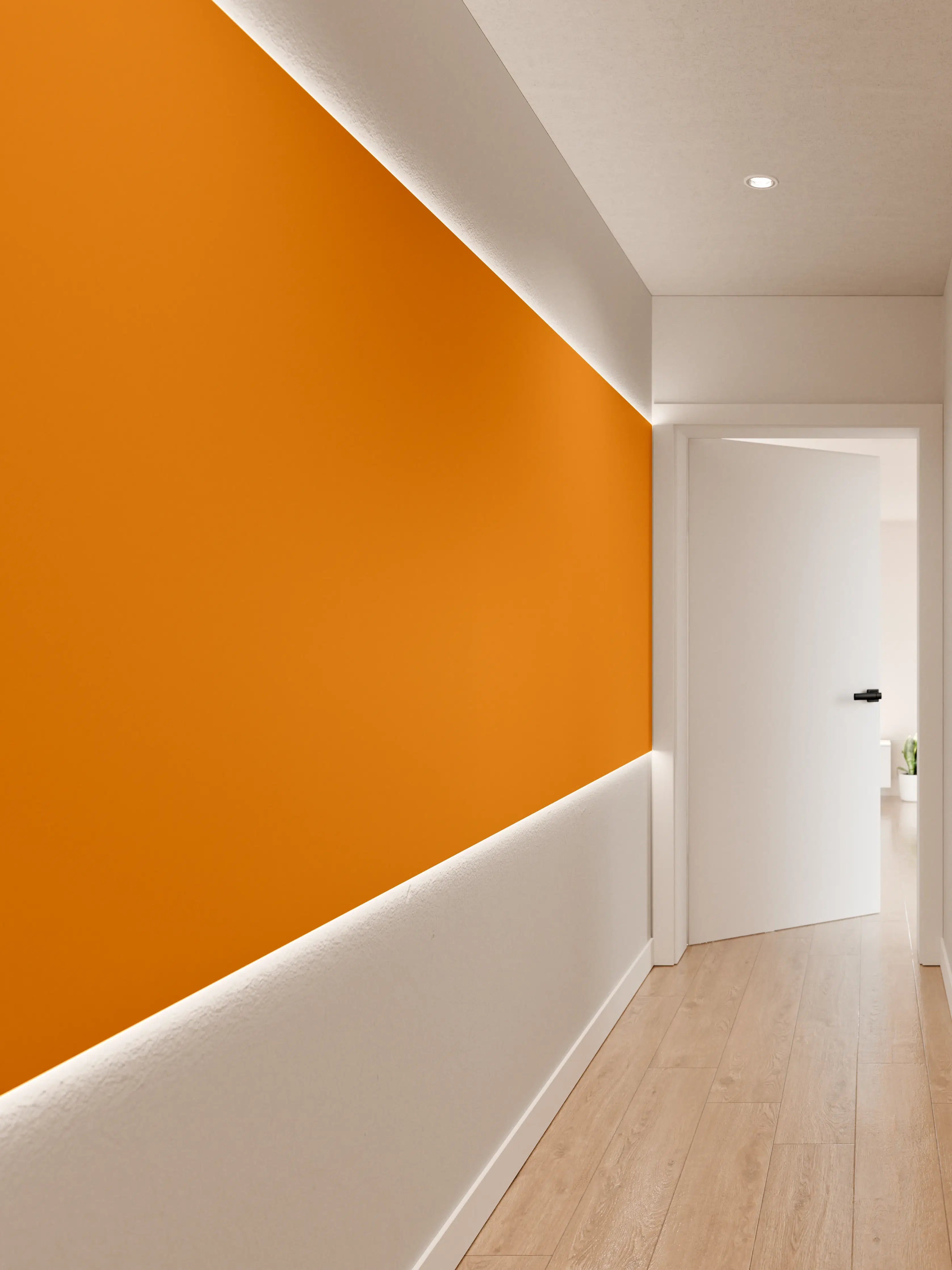 Wandverkleidung Flur - RAL 2000 (Gelborange)