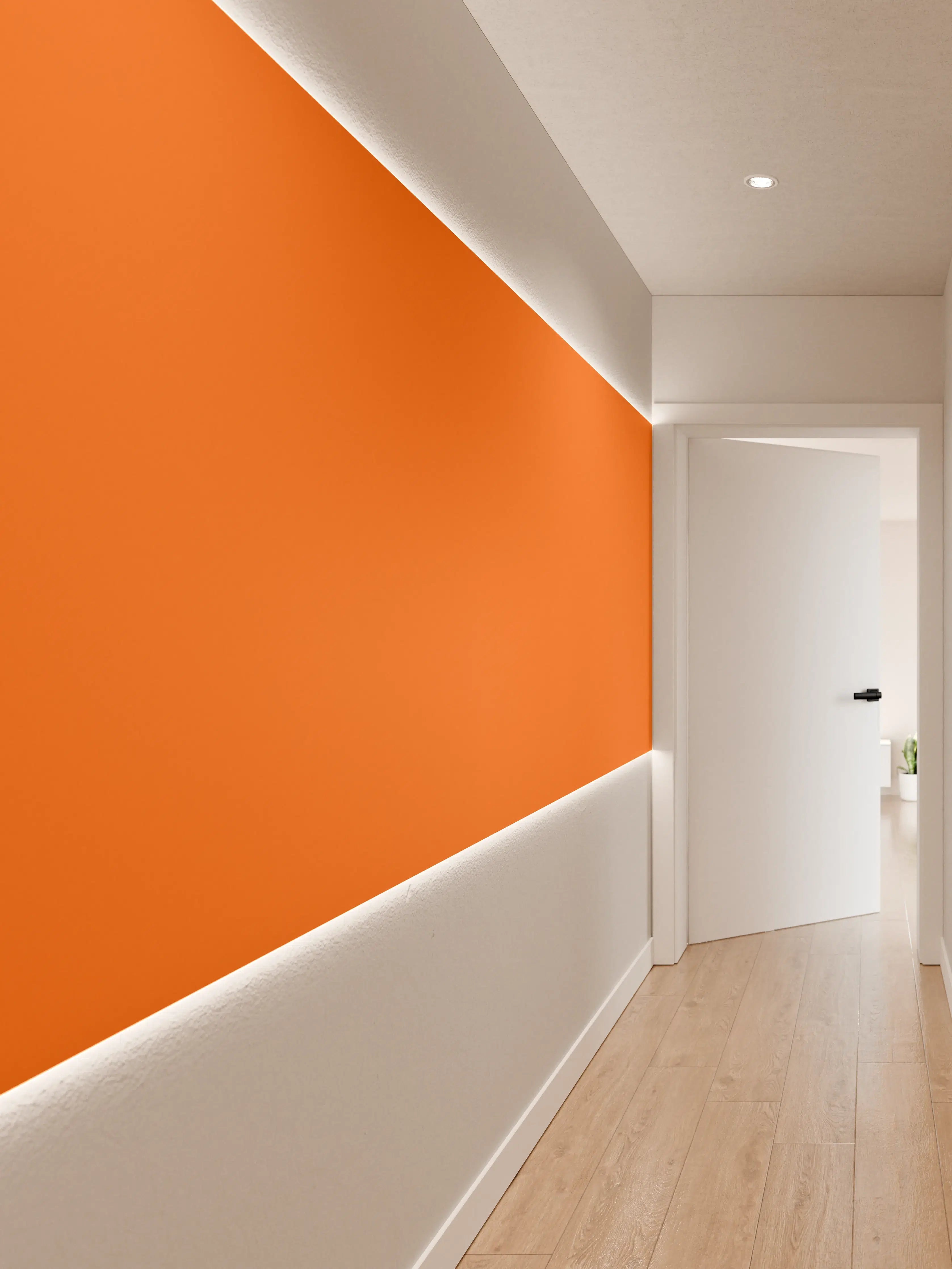 Wandverkleidung Flur - RAL 2008 (Leuchtendes Rot-Orange)