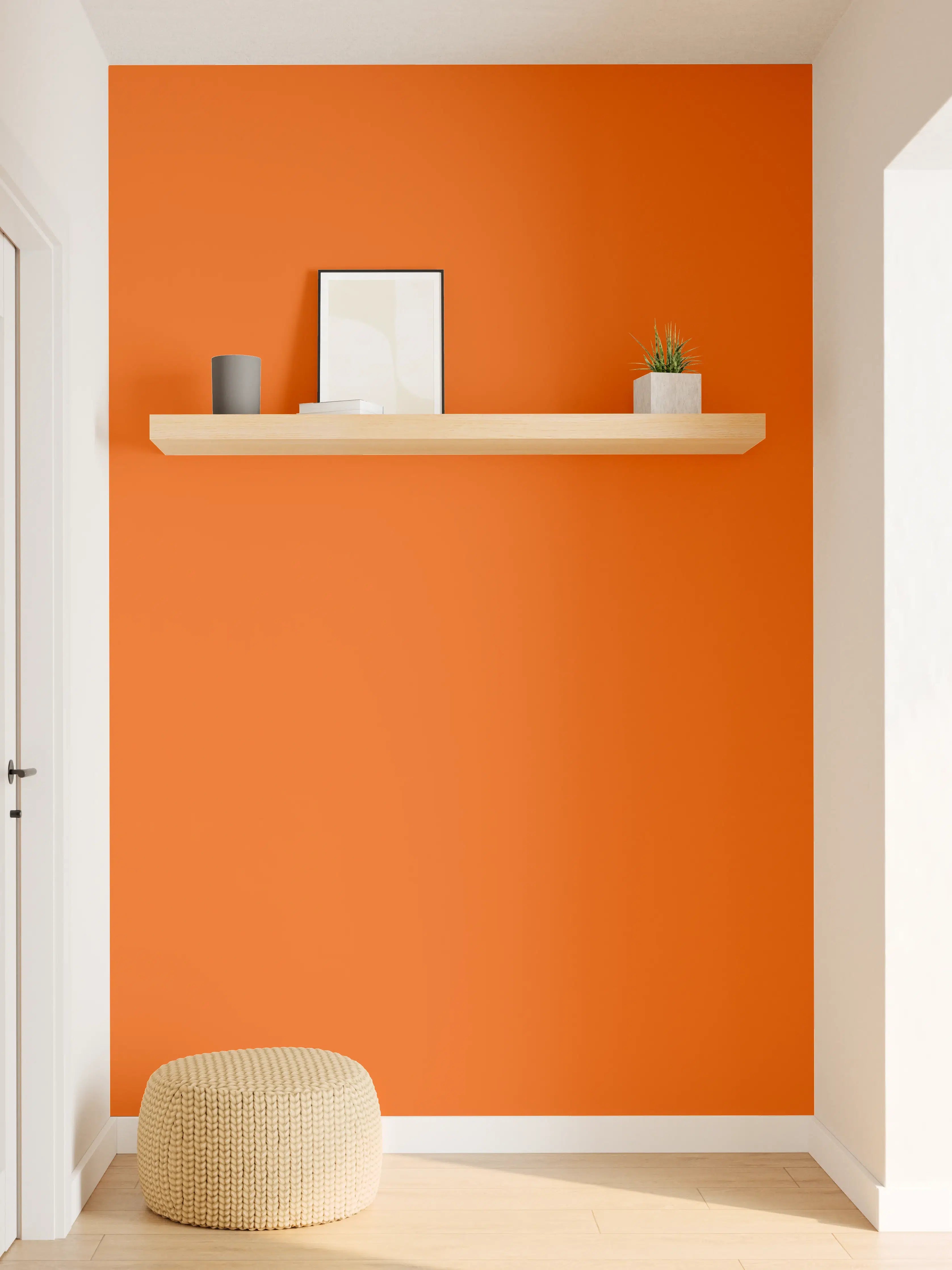 Wandverkleidung Flur - RAL 2009 (Verkehrsorange)