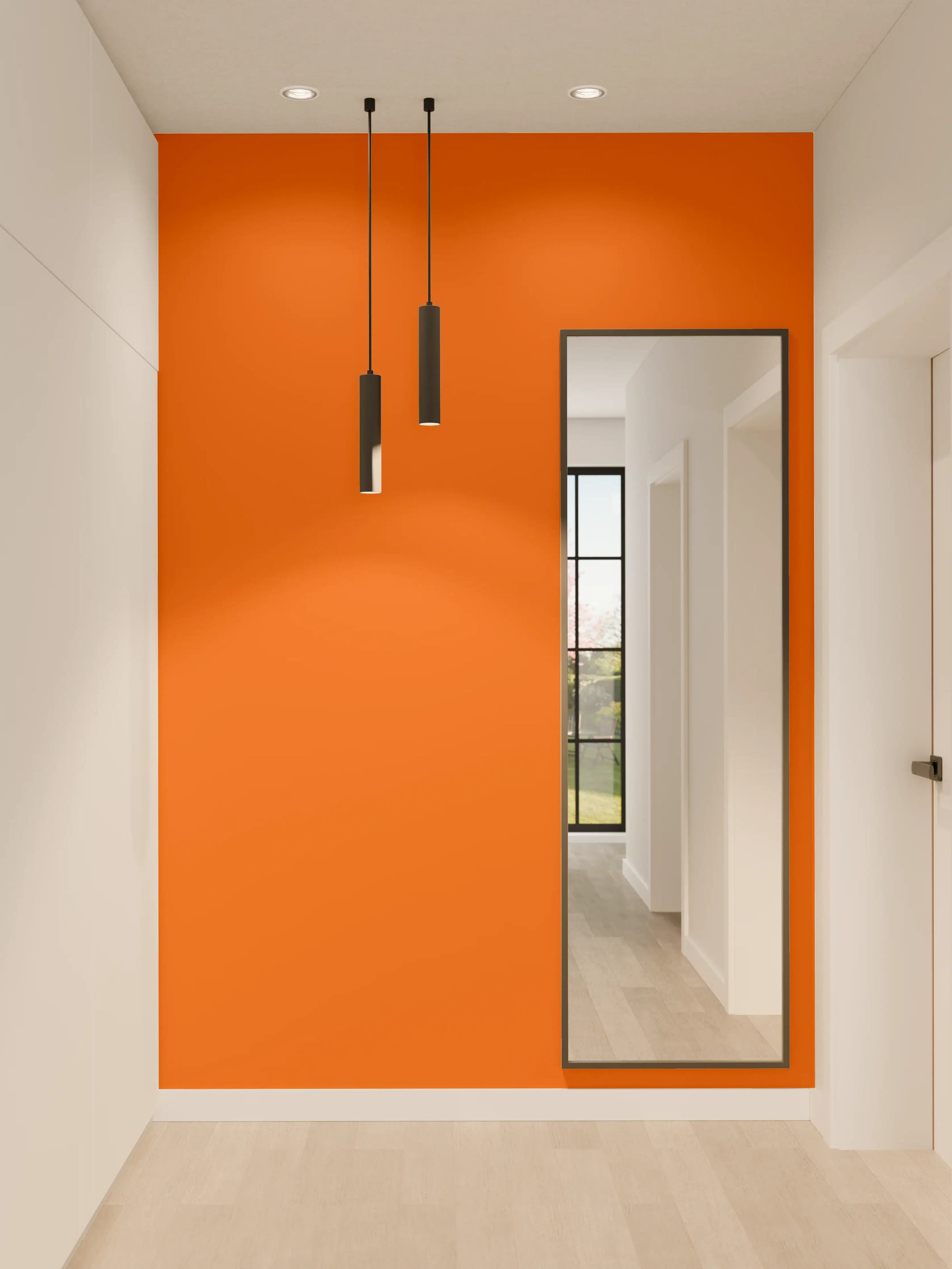 Wandverkleidung Flur - RAL 2009 (Verkehrsorange)