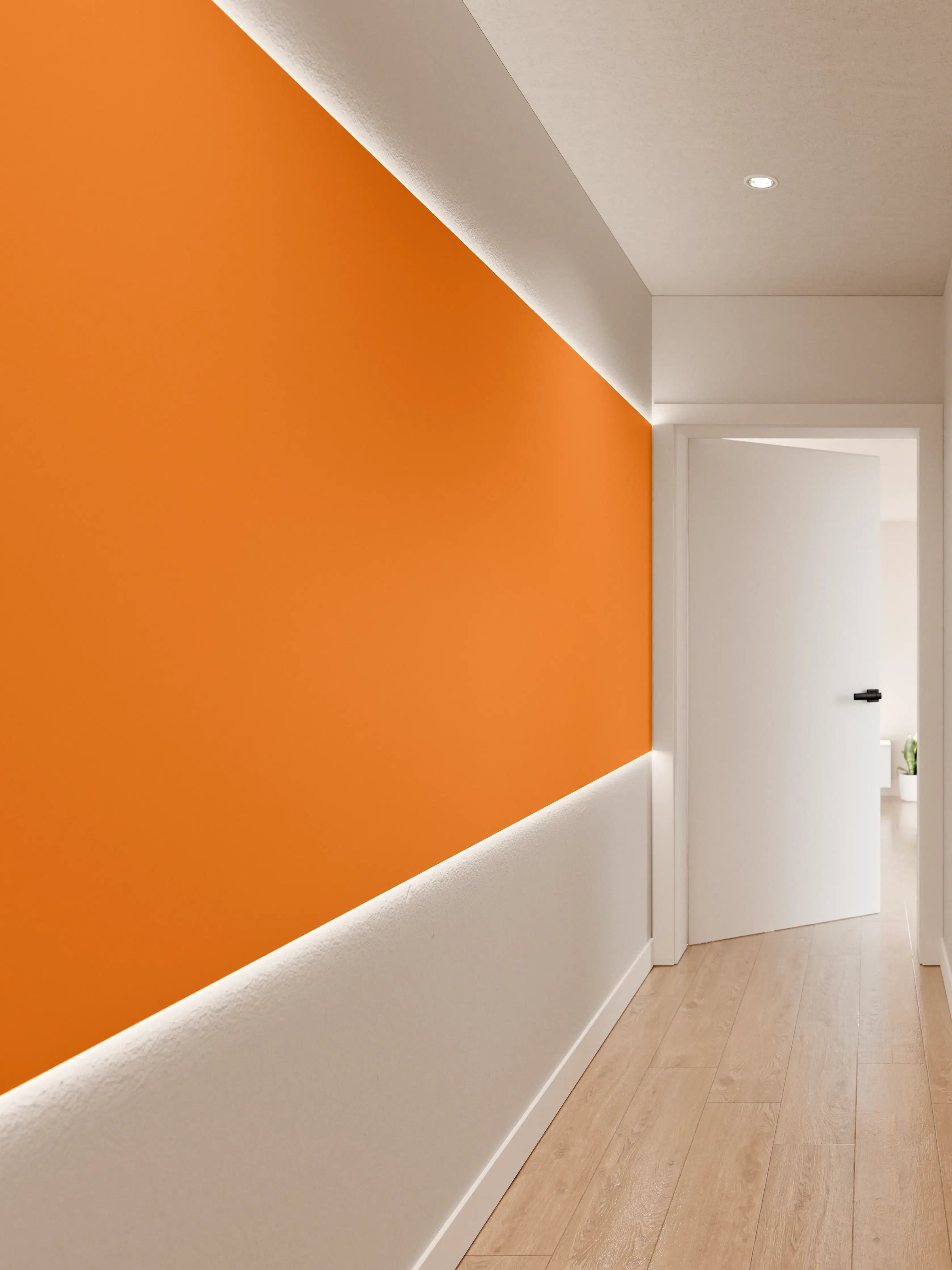 Wandverkleidung Flur - RAL 2011 (Tieforange)