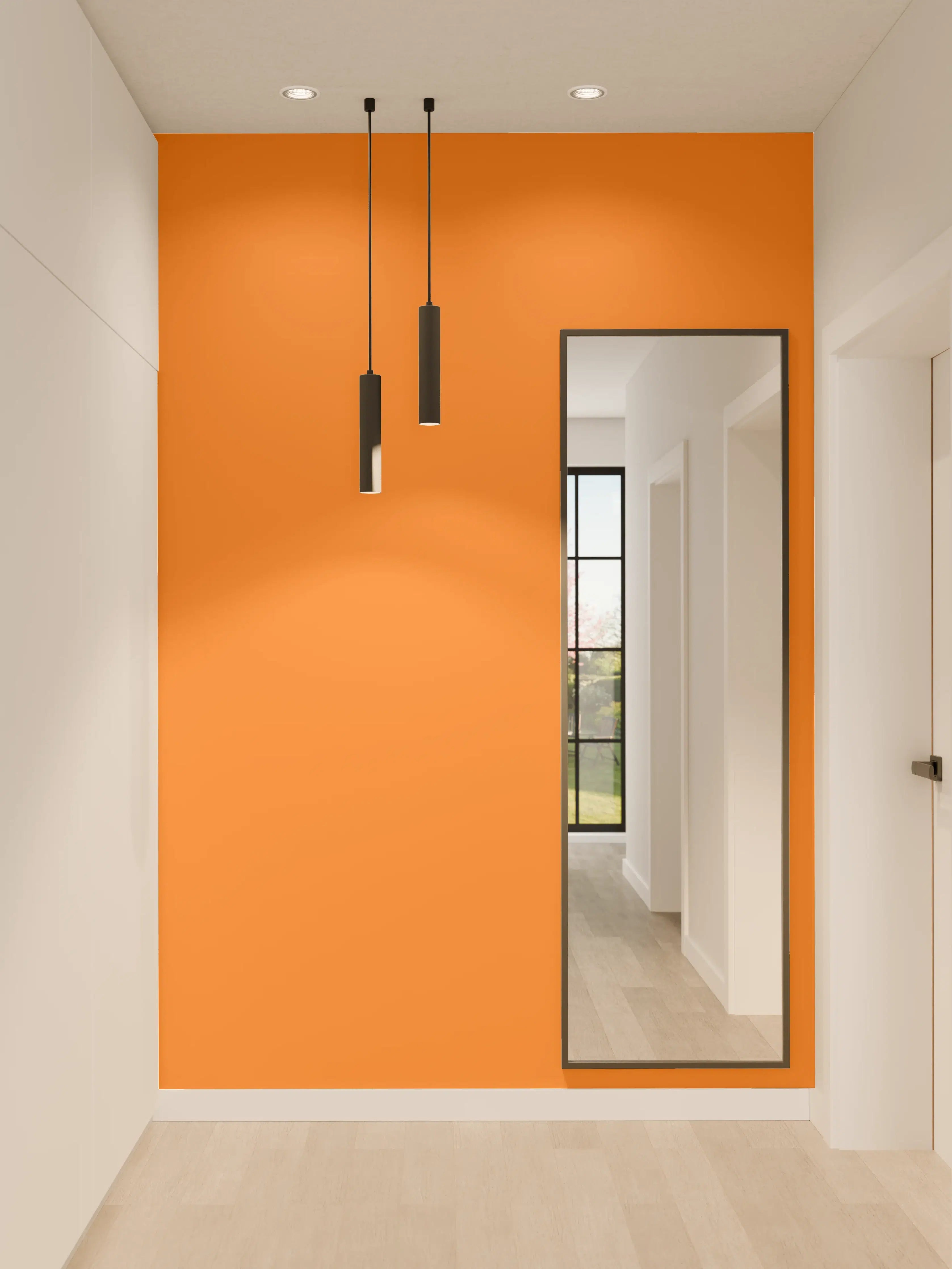 Wandverkleidung Flur - RAL 2011 (Tieforange)