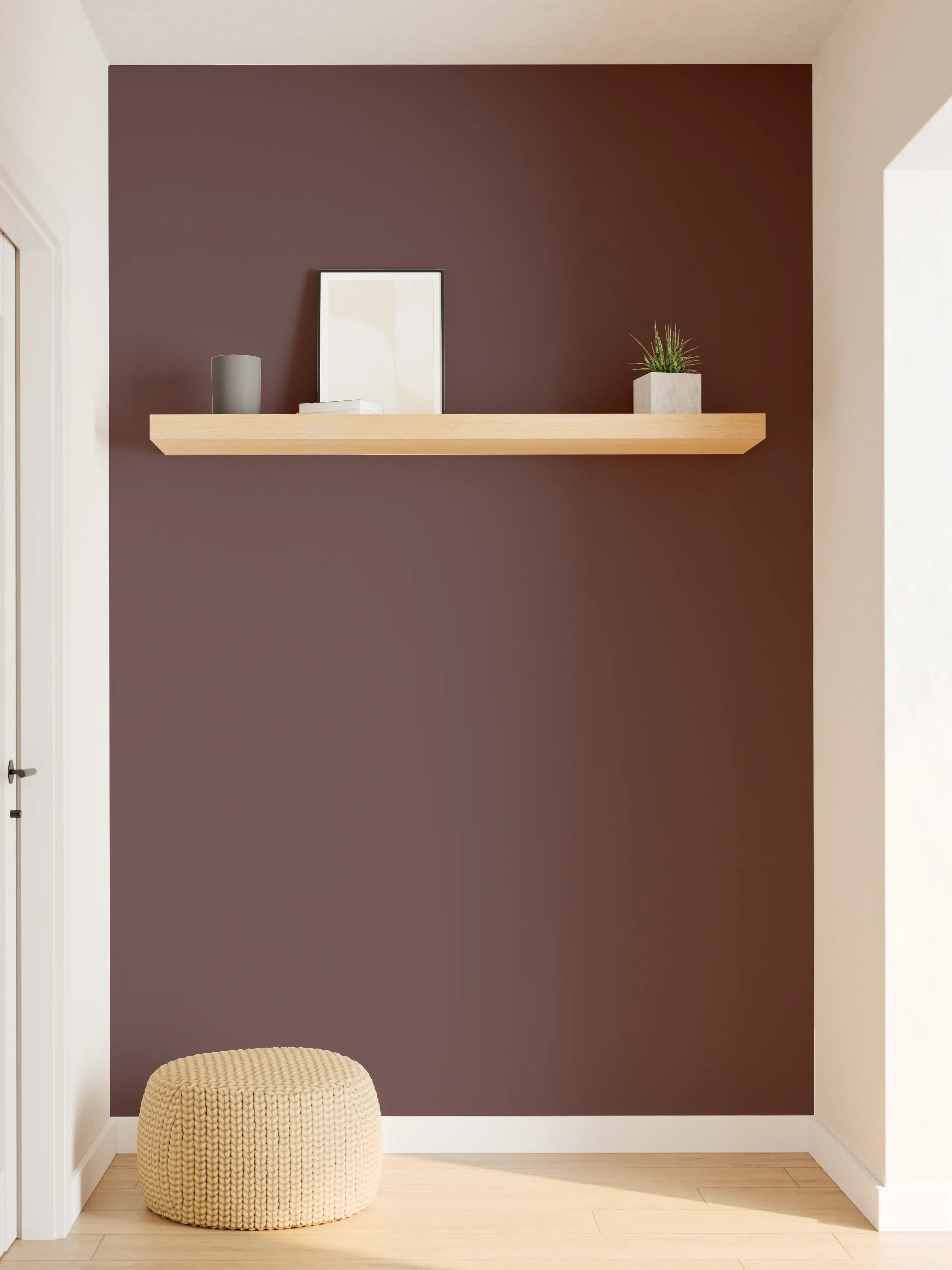 Wandverkleidung Flur - RAL 3007 (Schwarzrot)