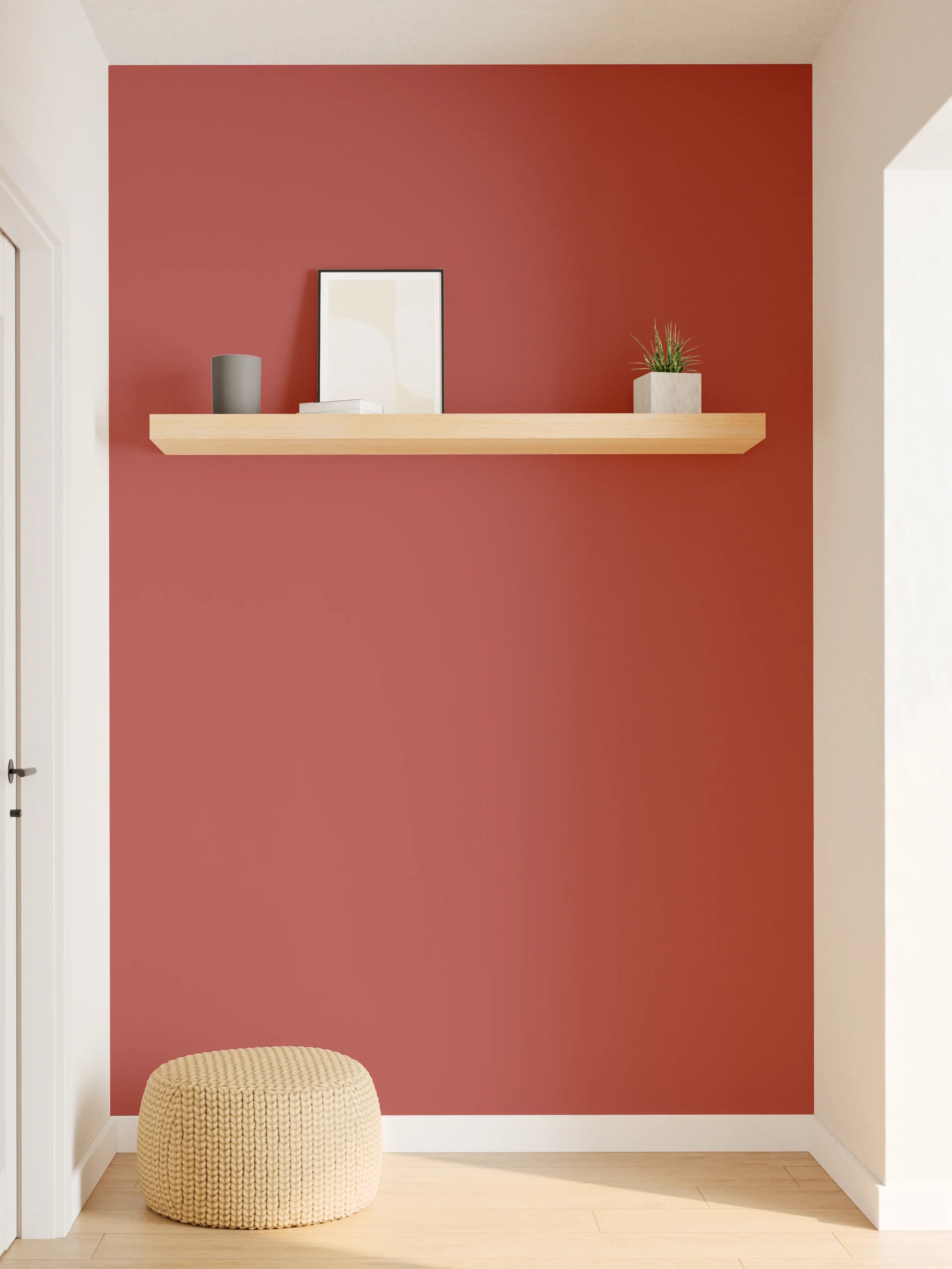 Wandverkleidung Flur - RAL 3013 (tomatenrot)
