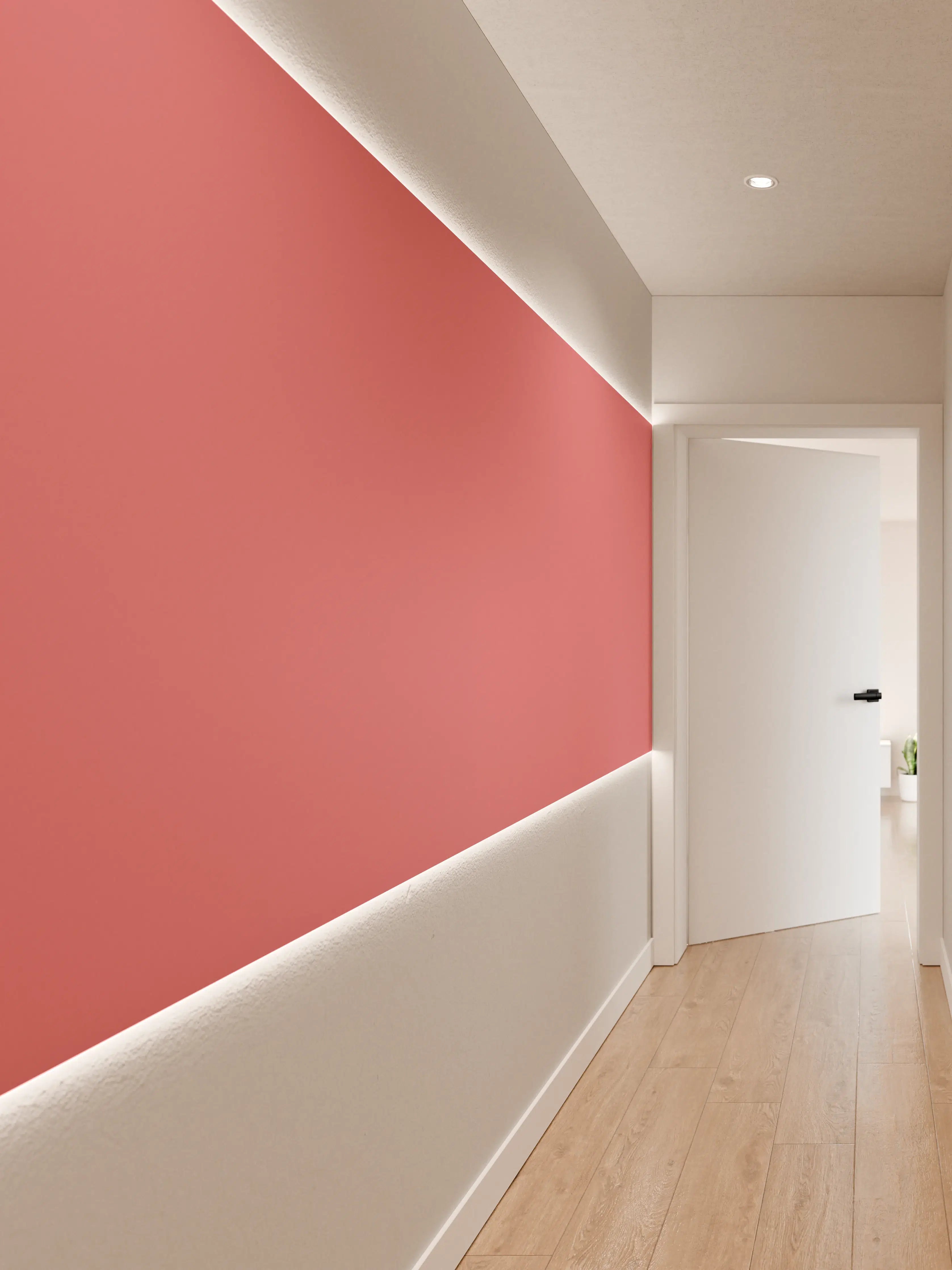 Wandverkleidung Flur - RAL 3014 (Altrosa)