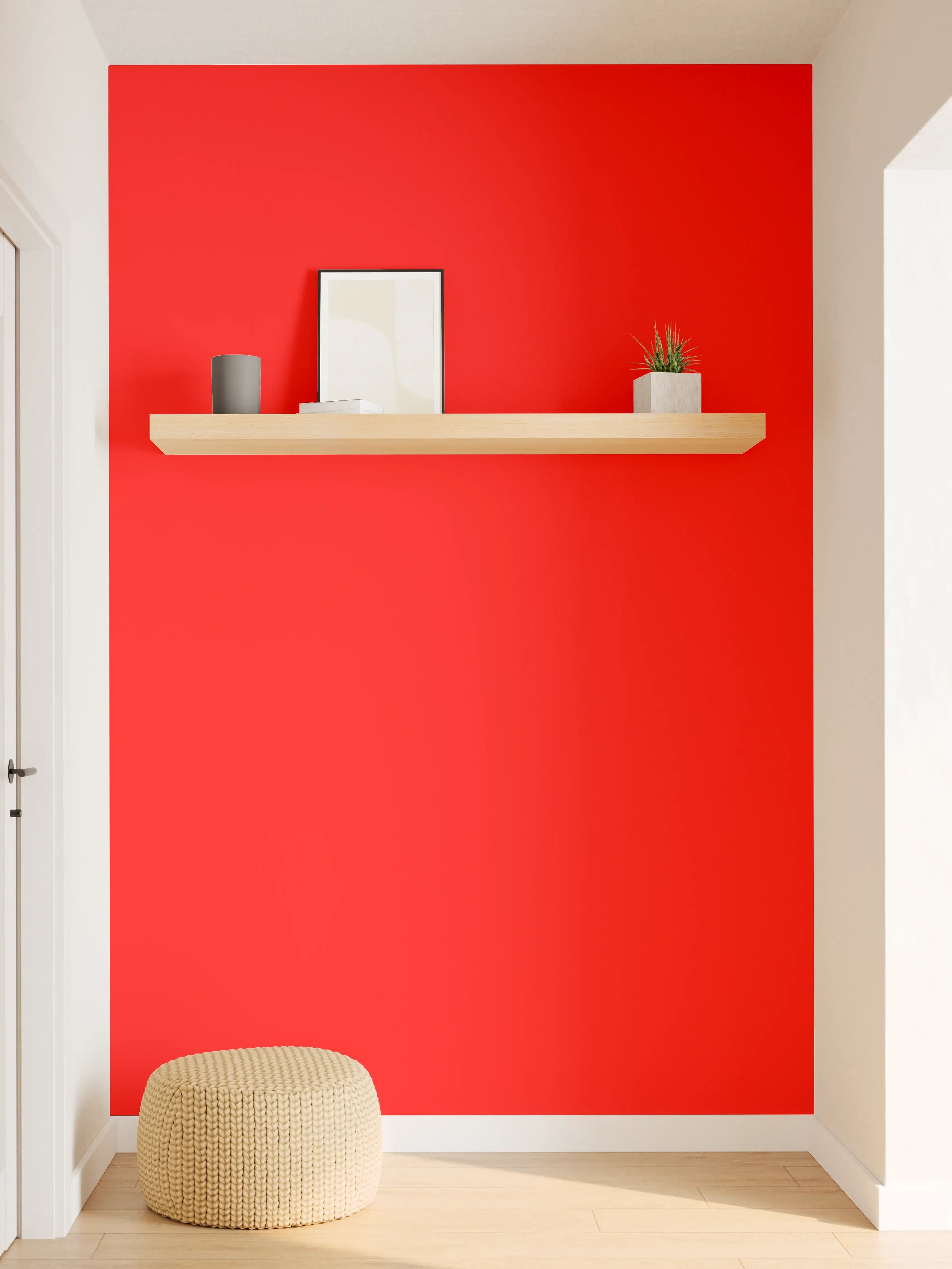 Wandverkleidung Flur - RAL 3024 (leuchtendes Rot)