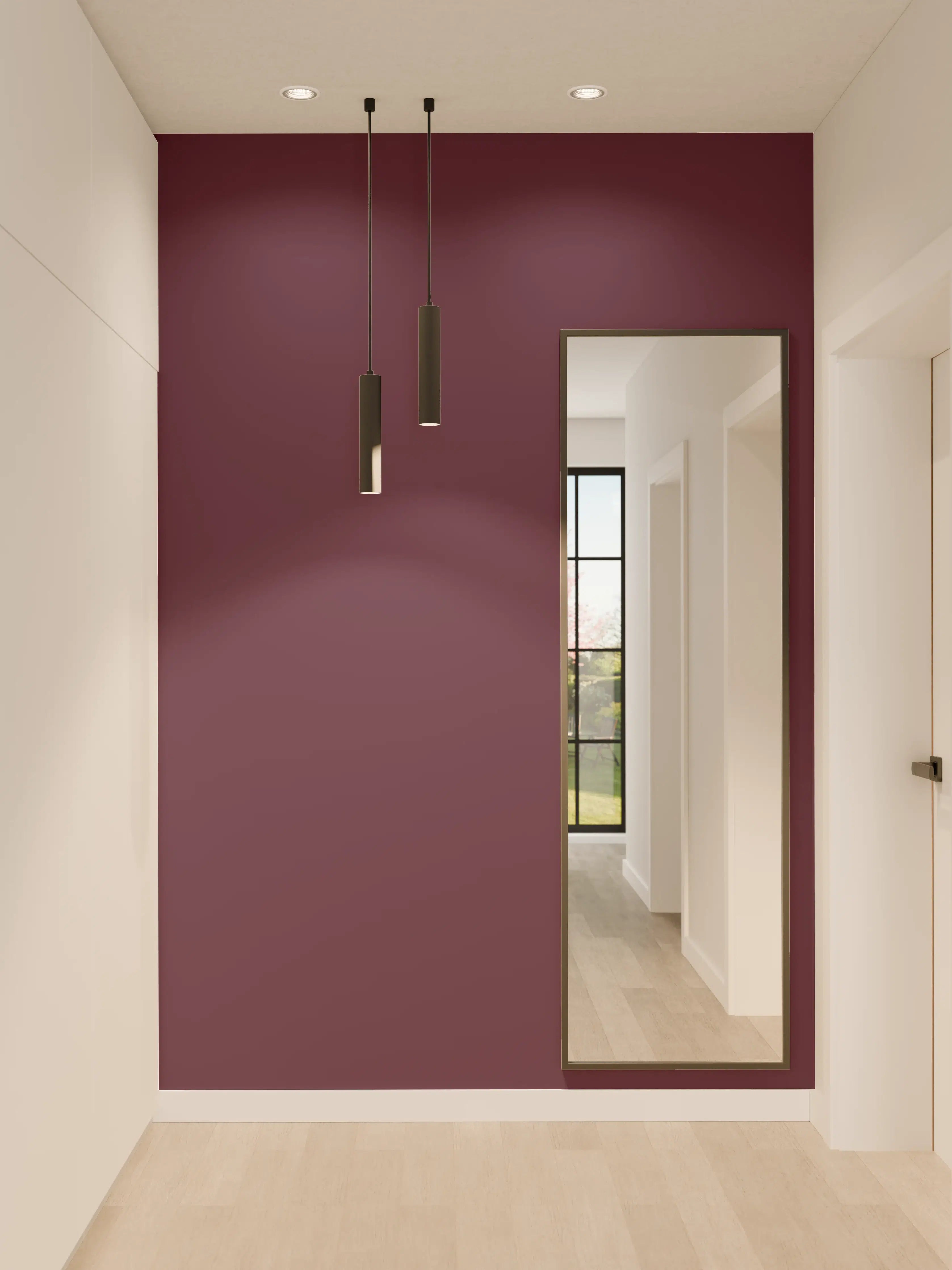 Wandverkleidung Flur - RAL 4007 (Purpurviolett)