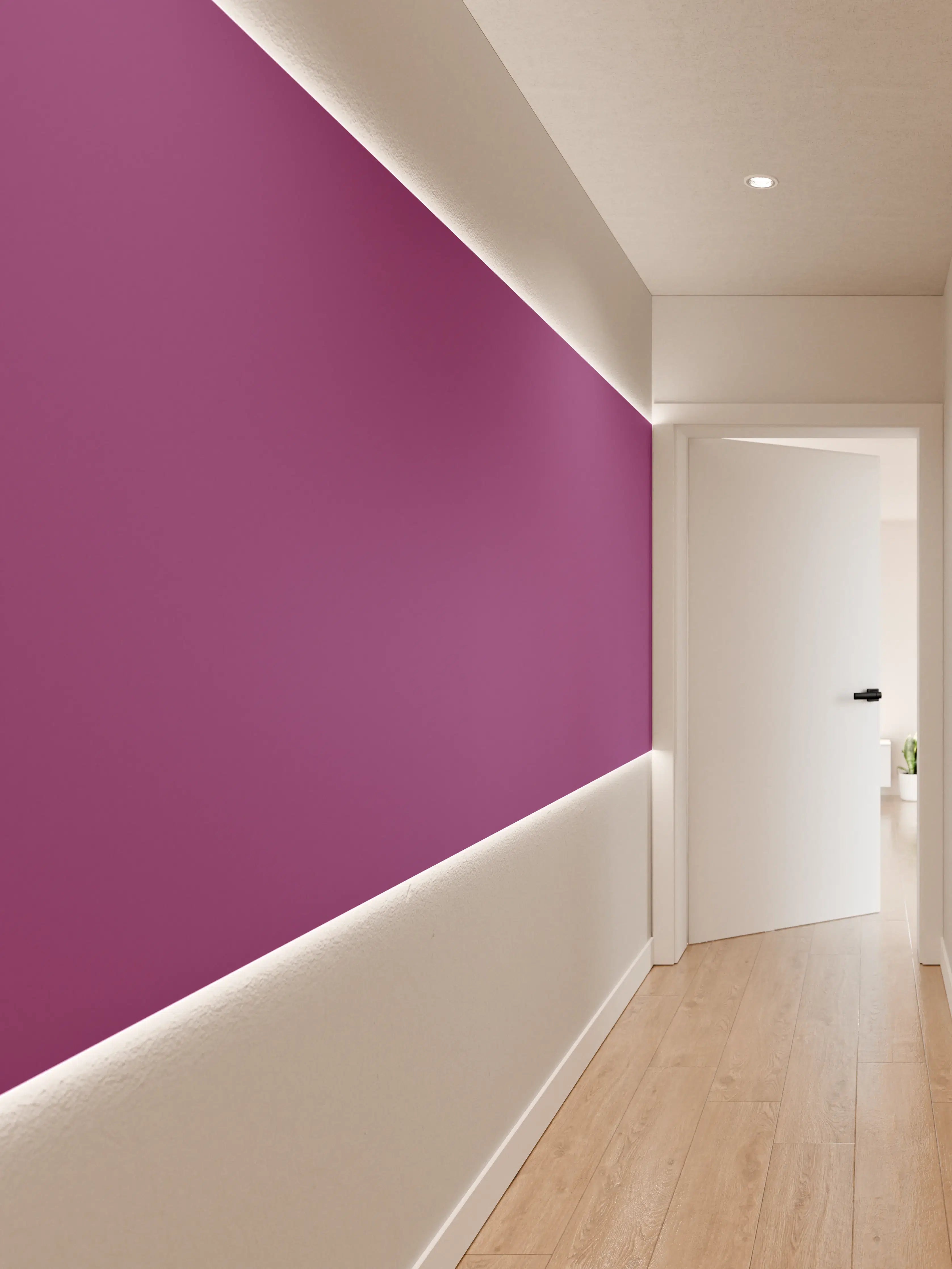 Wandverkleidung Flur - RAL 4008 (Signalviolett)