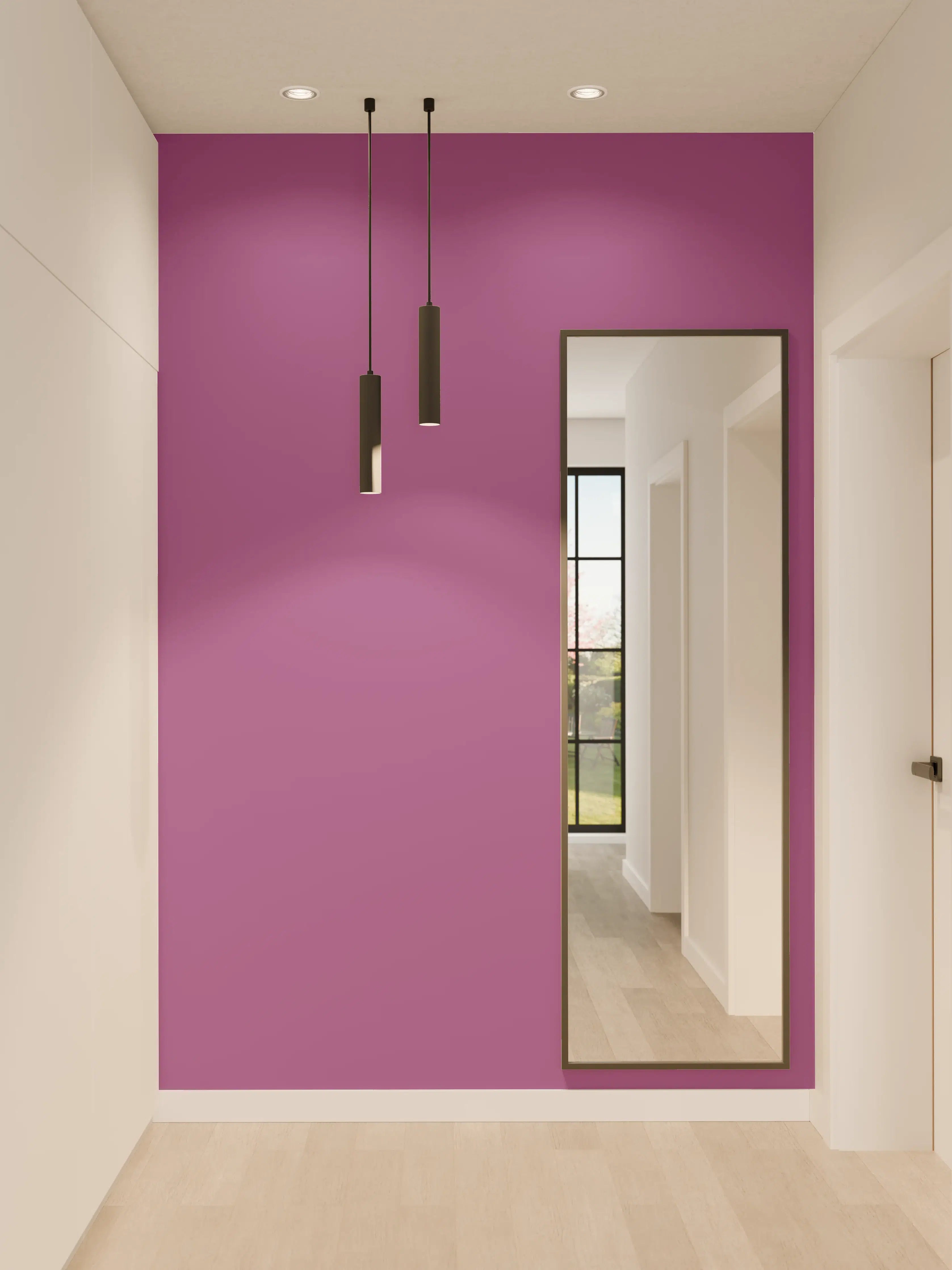 Wandverkleidung Flur - RAL 4008 (Signalviolett)
