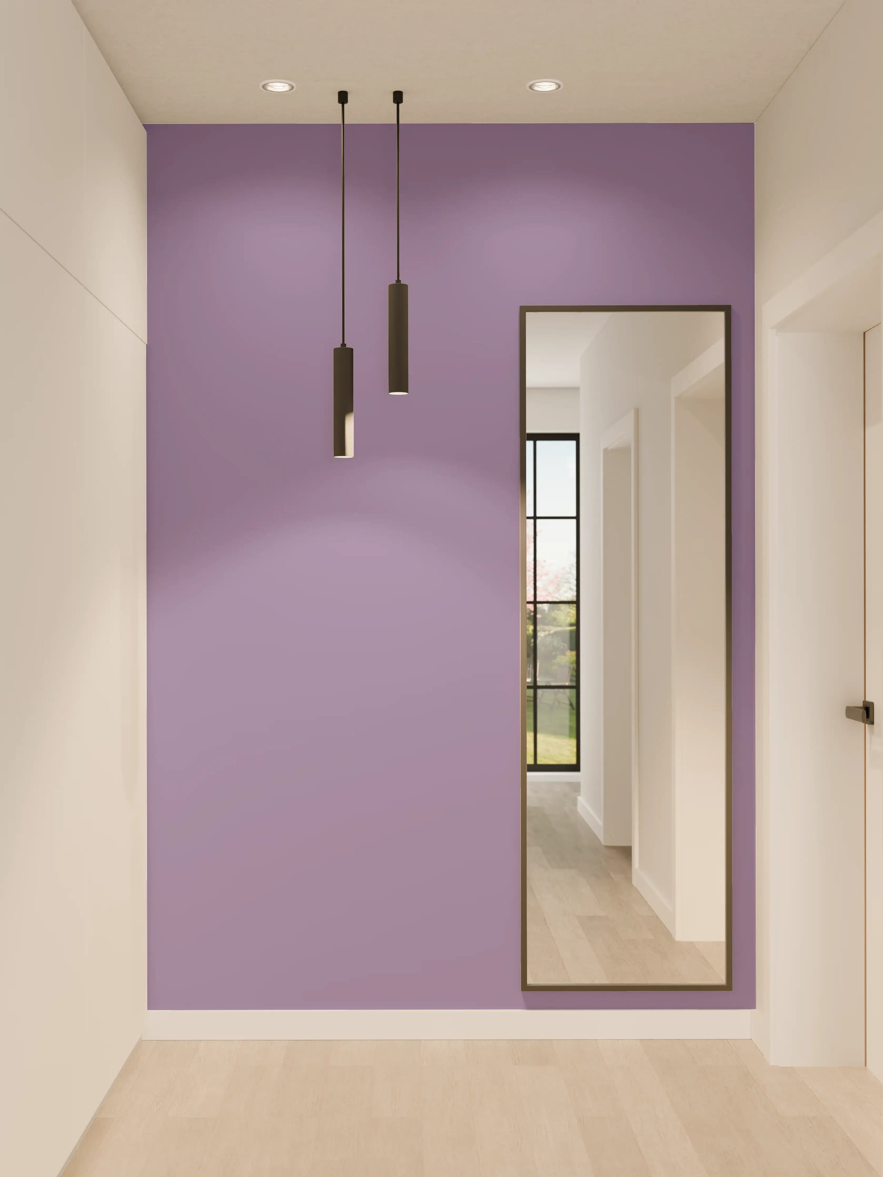 Wandverkleidung Flur - RAL 4011 (Perlviolett)
