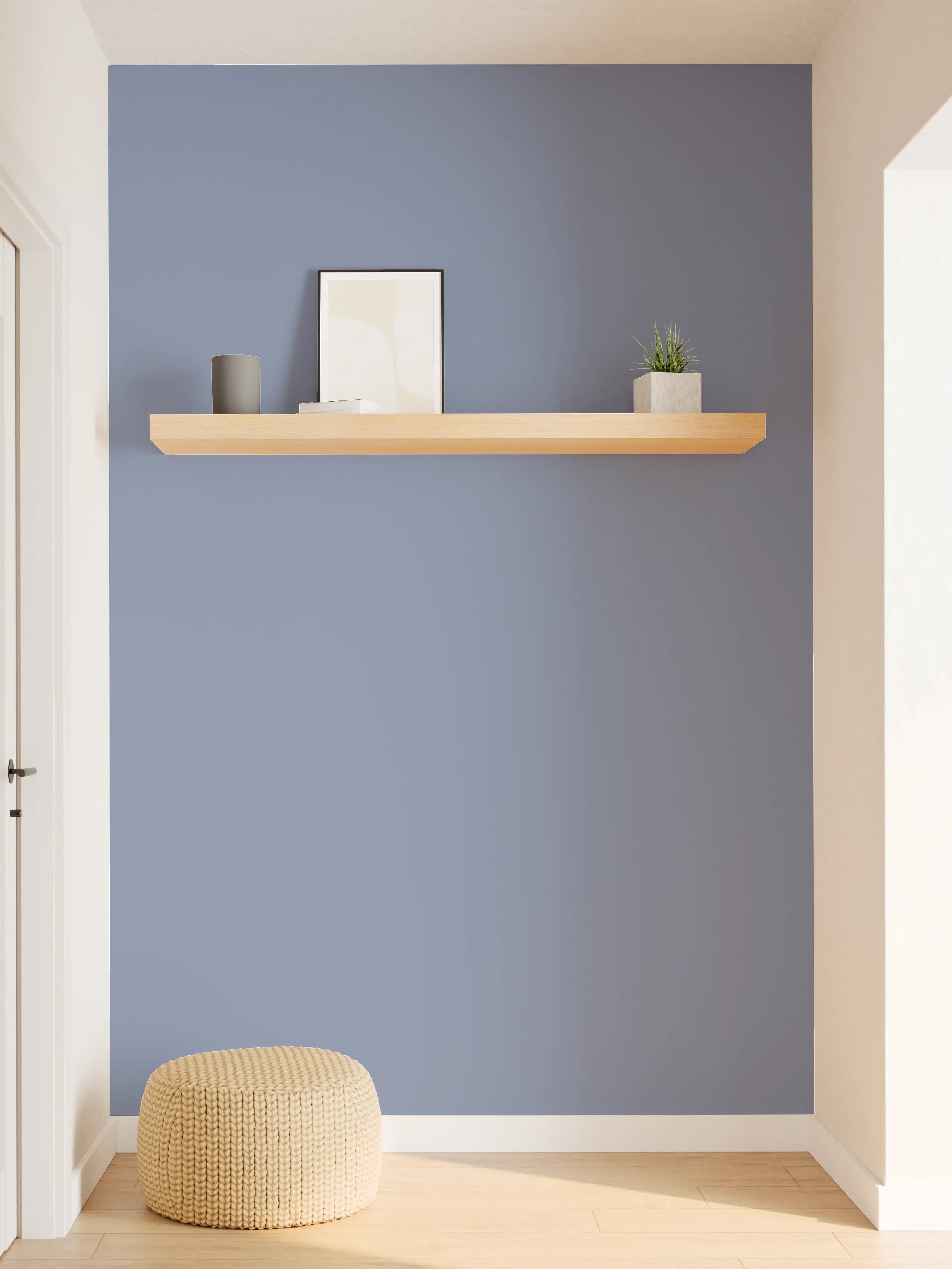 Wandverkleidung Flur - RAL 5014 (Taubenblau)