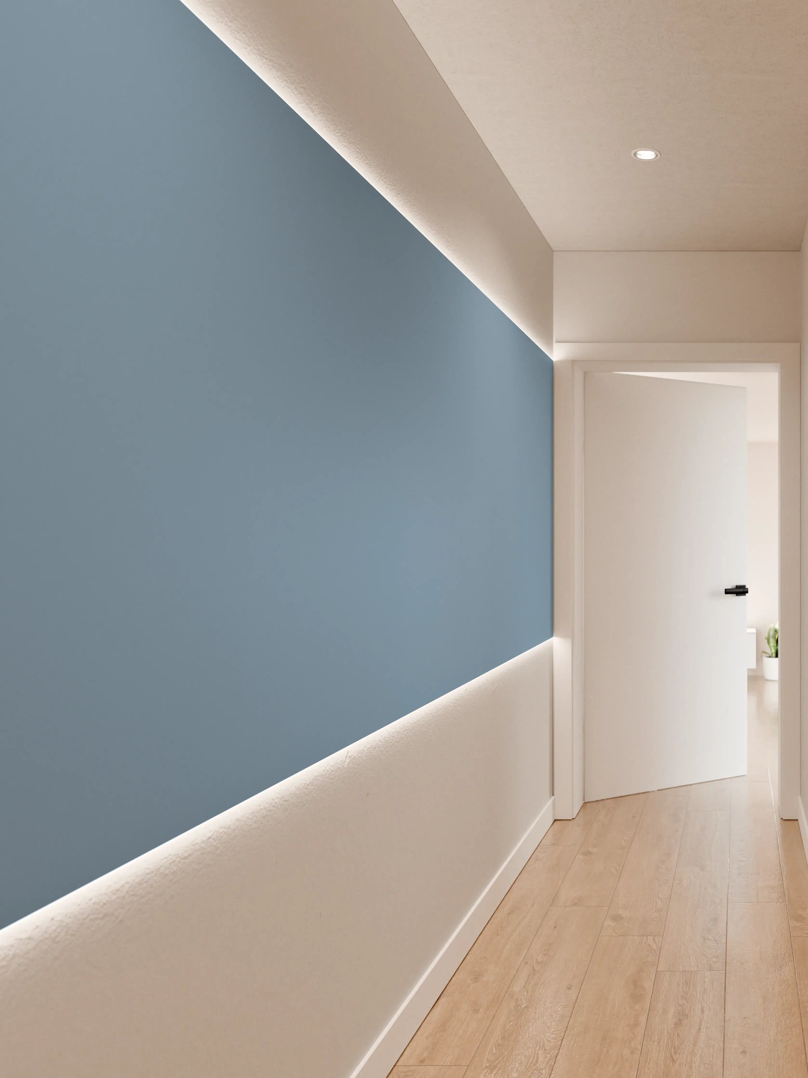 Wandverkleidung Flur - RAL 5024 (Pastellblau)