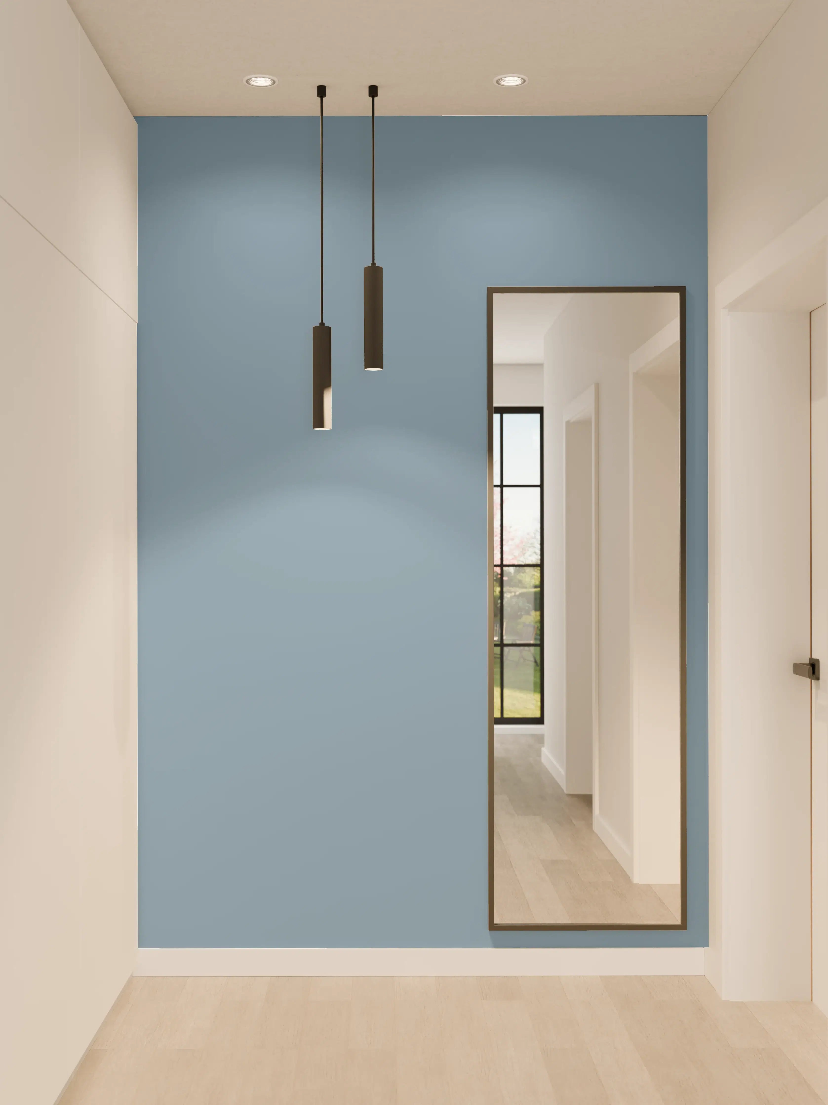 Wandverkleidung Flur - RAL 5024 (Pastellblau)