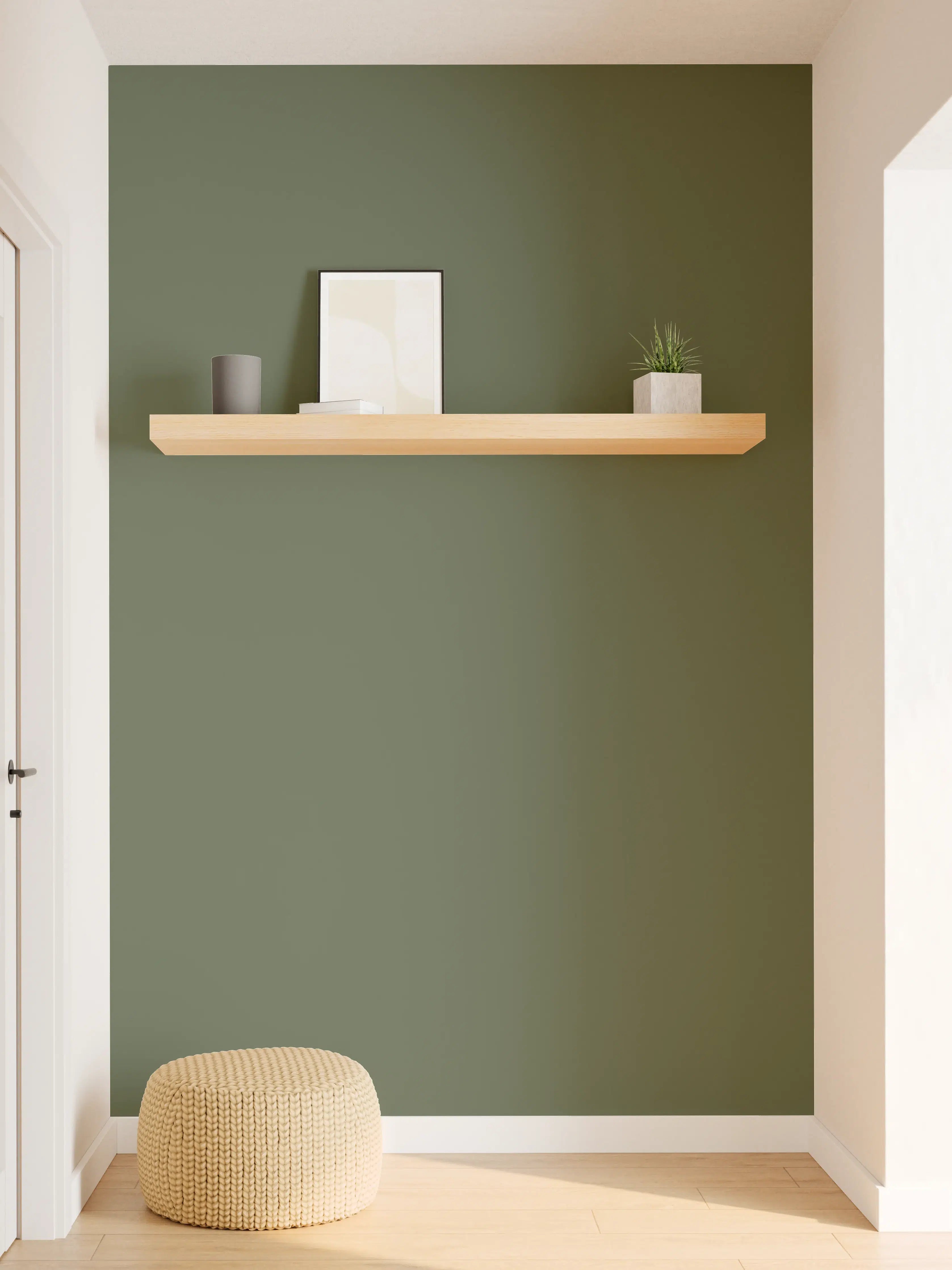 Wandverkleidung Flur - RAL 6003 (olivgrün)