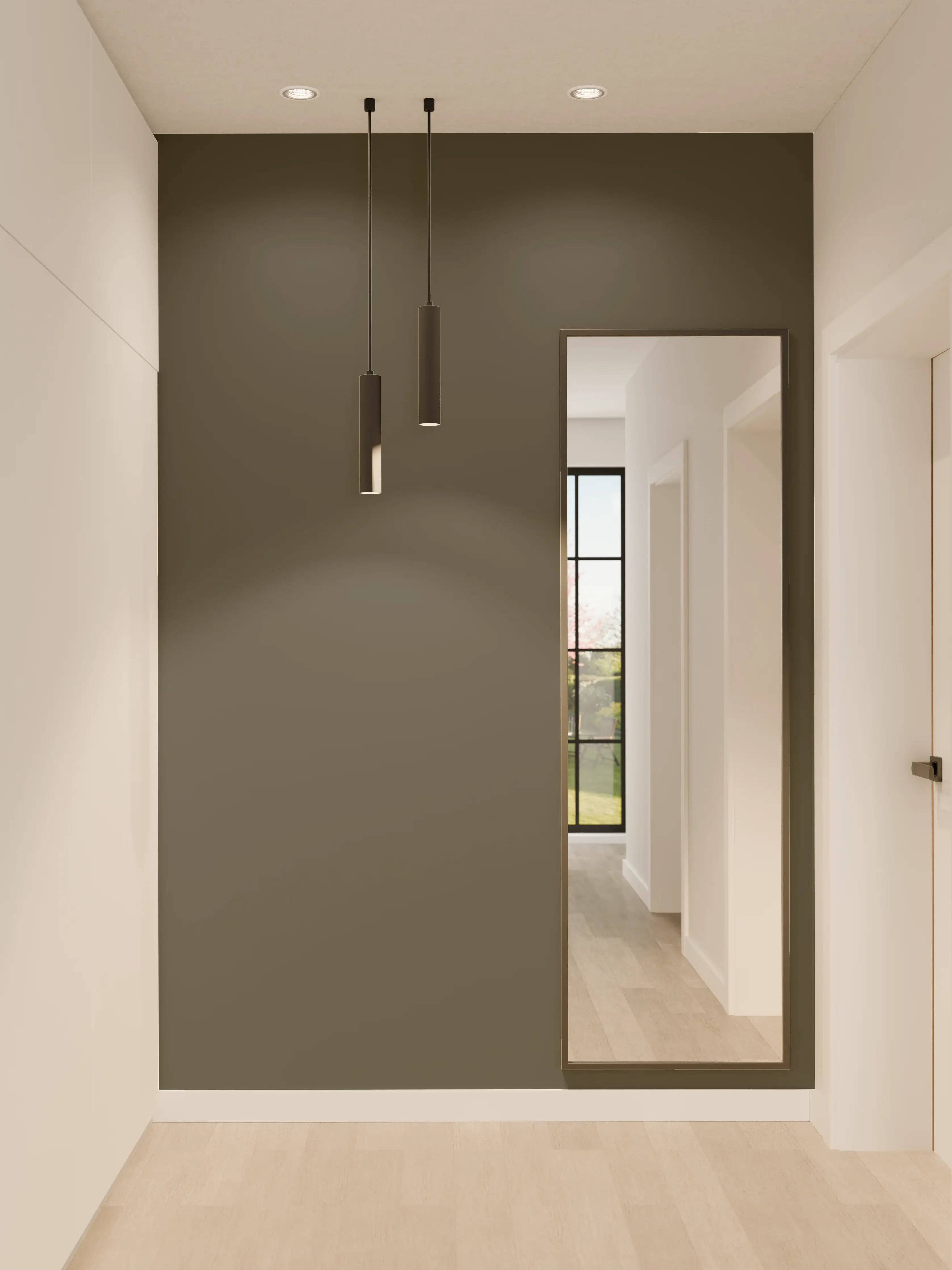 Wandverkleidung Flur - RAL 6006 (Olivgrau)