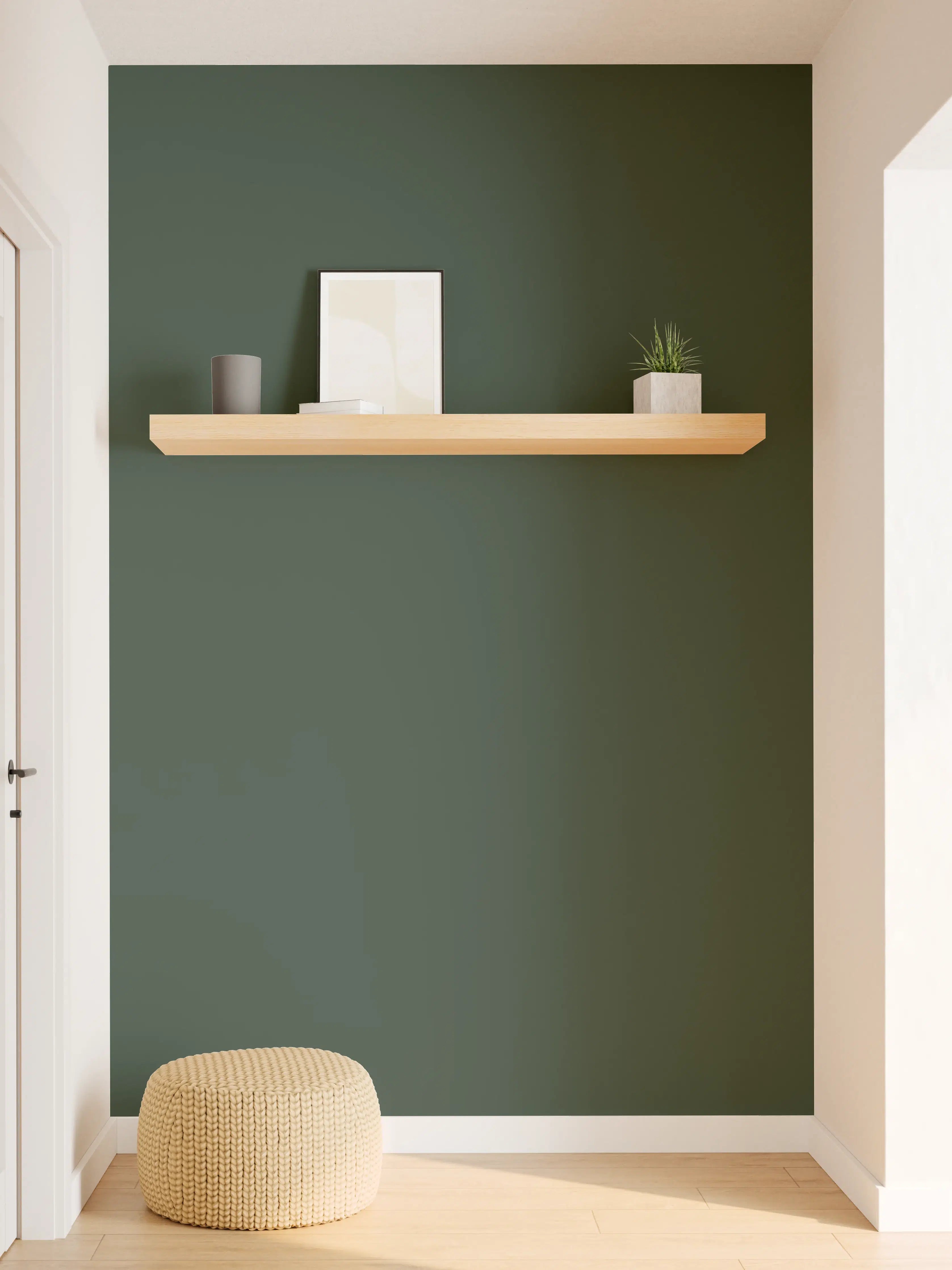 Wandverkleidung Flur - RAL 6009 (Tannengrün)