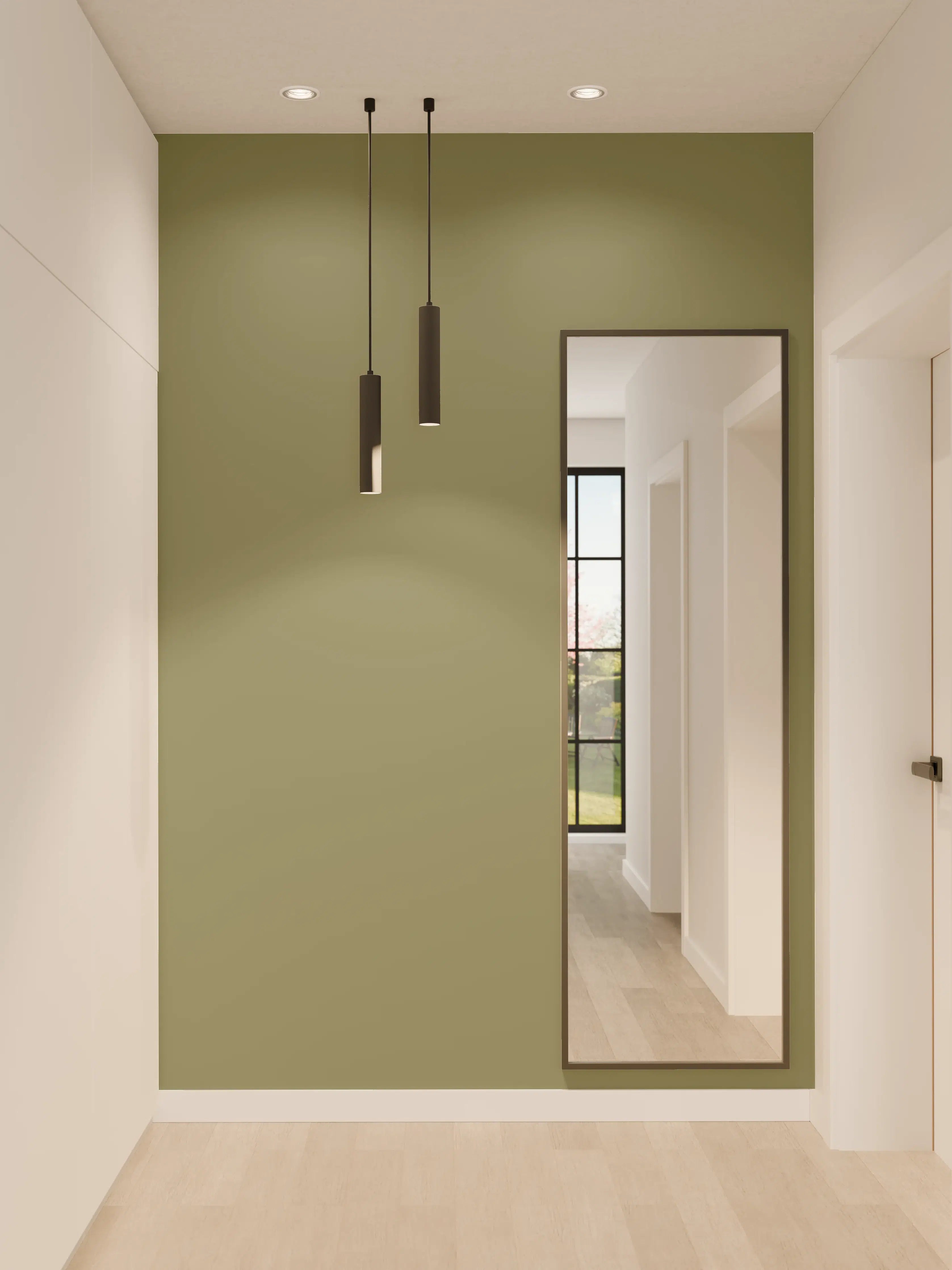 Wandverkleidung Flur - RAL 6013 (Schilfgrün)