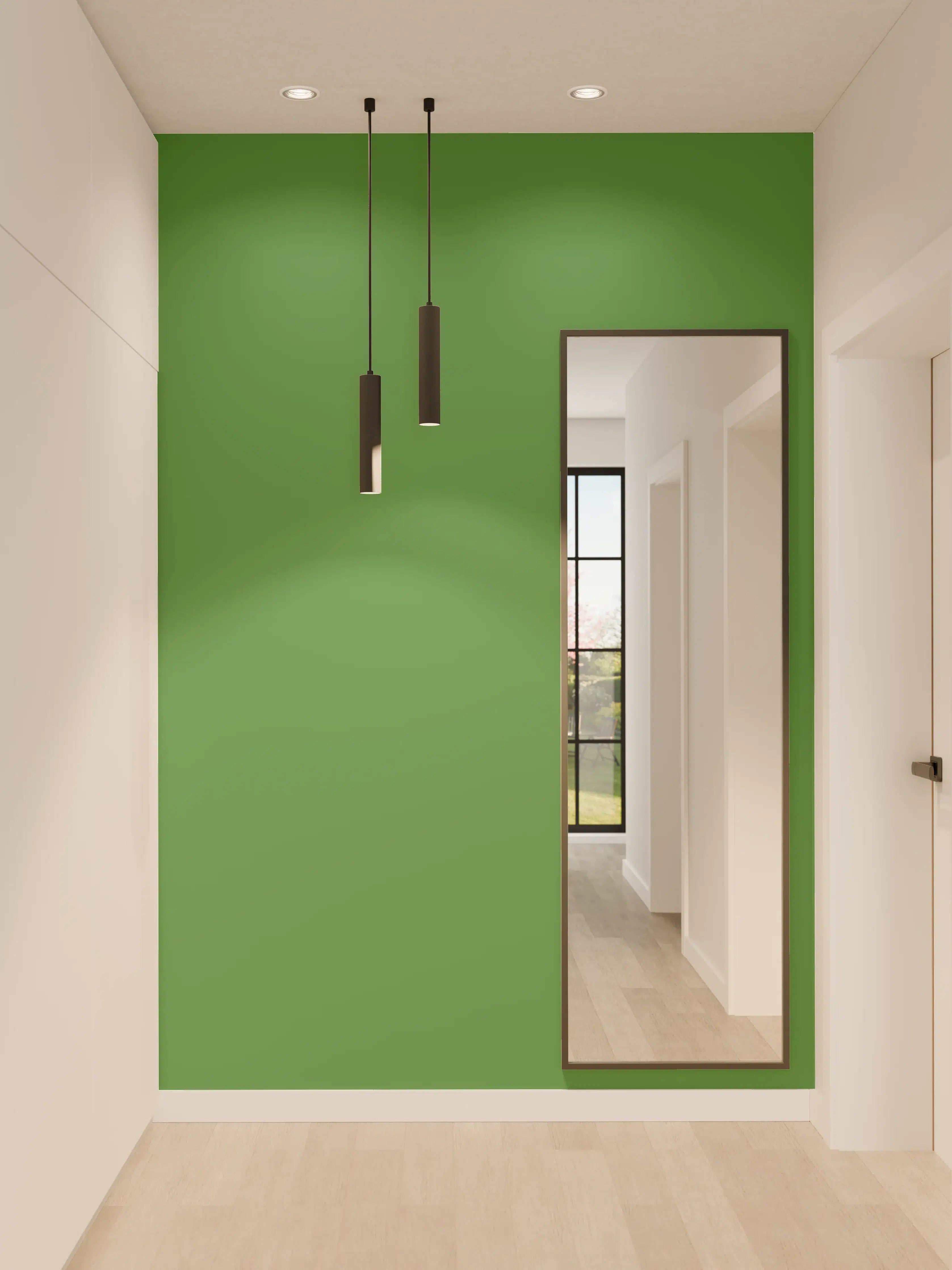 Wandverkleidung Flur - RAL 6017 (Maigrün)