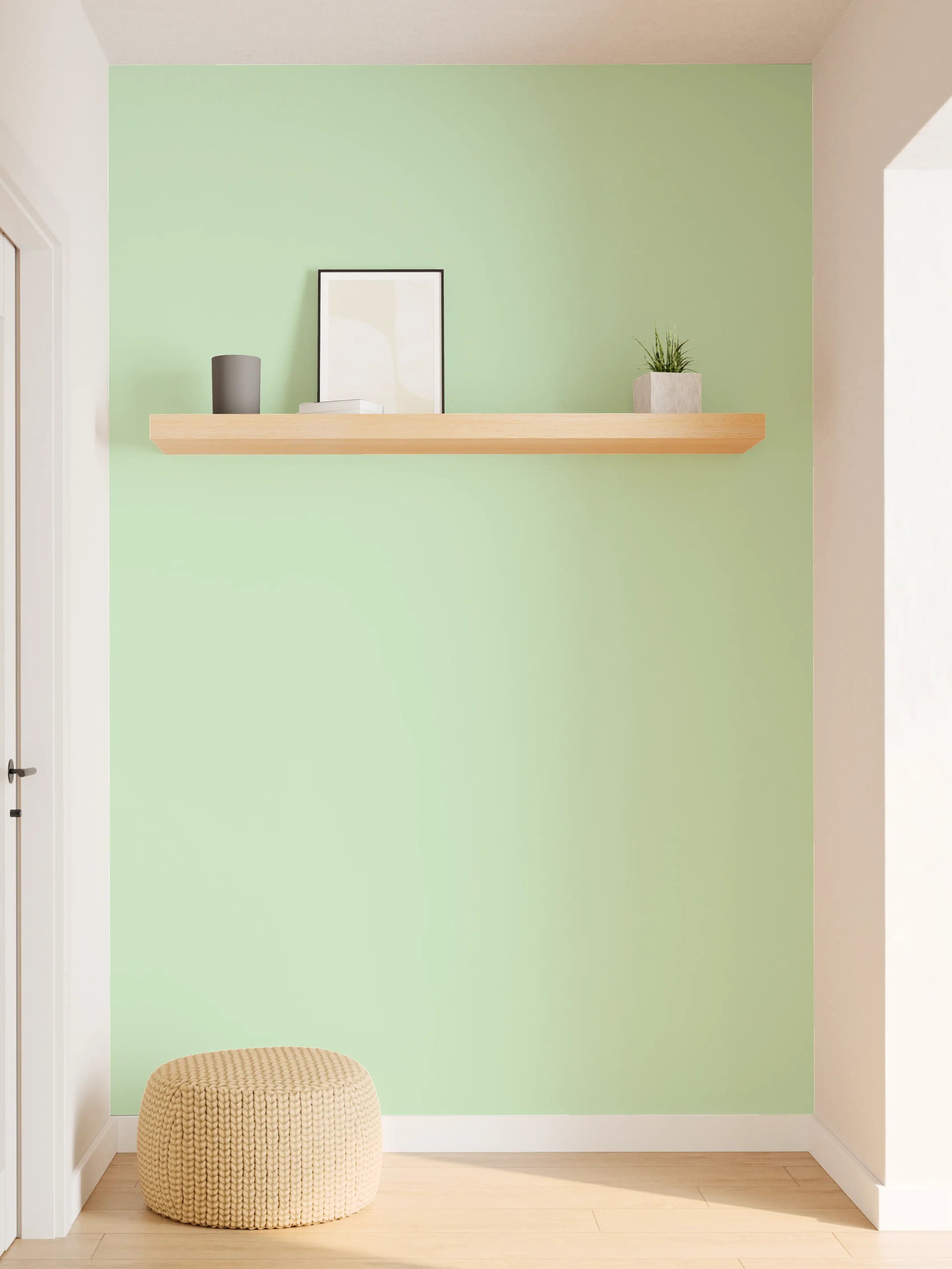 Wandverkleidung Flur - RAL 6019 (pastellgrün)