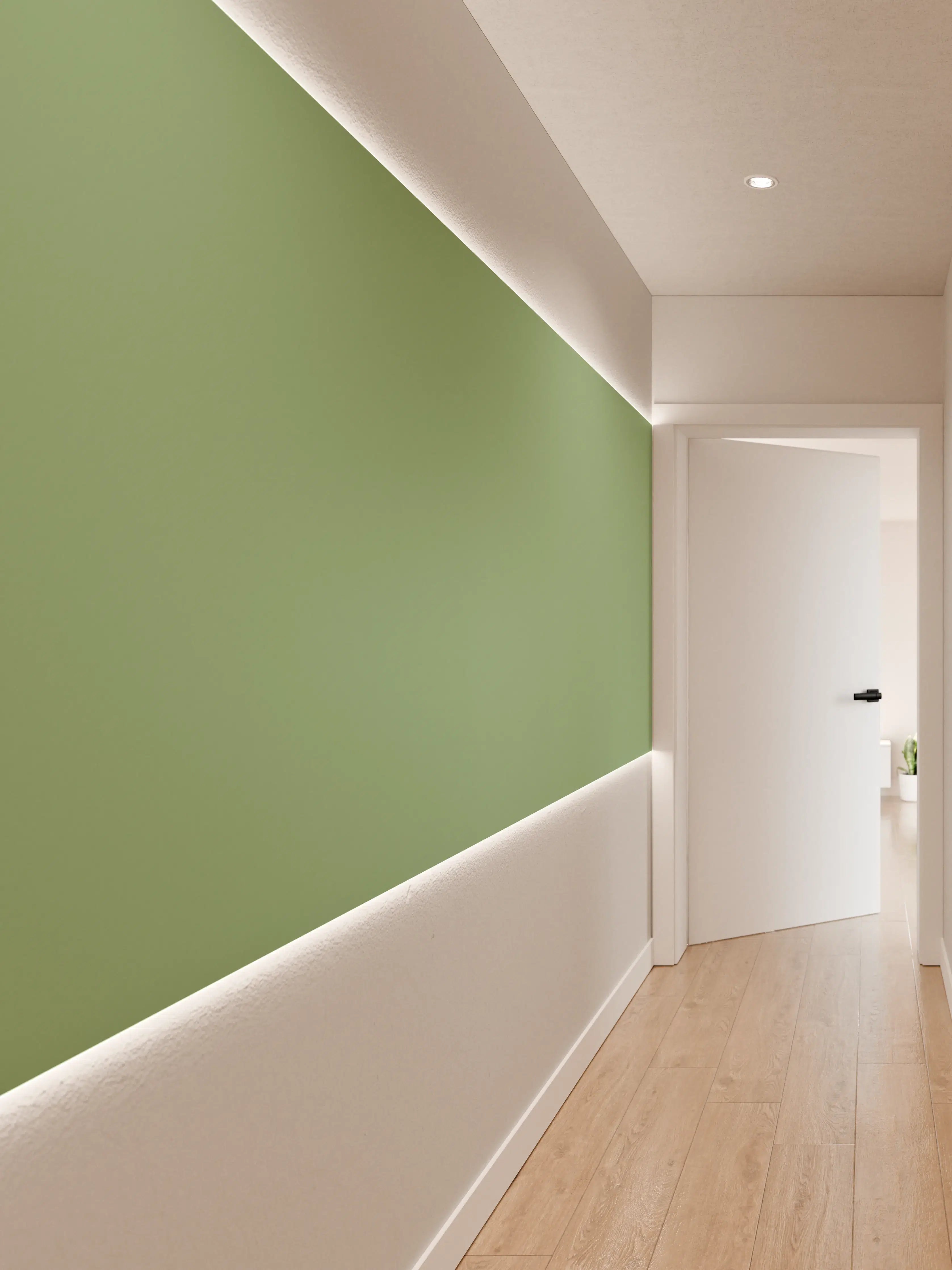 Wandverkleidung Flur - RAL 6021 (Blassgrün)