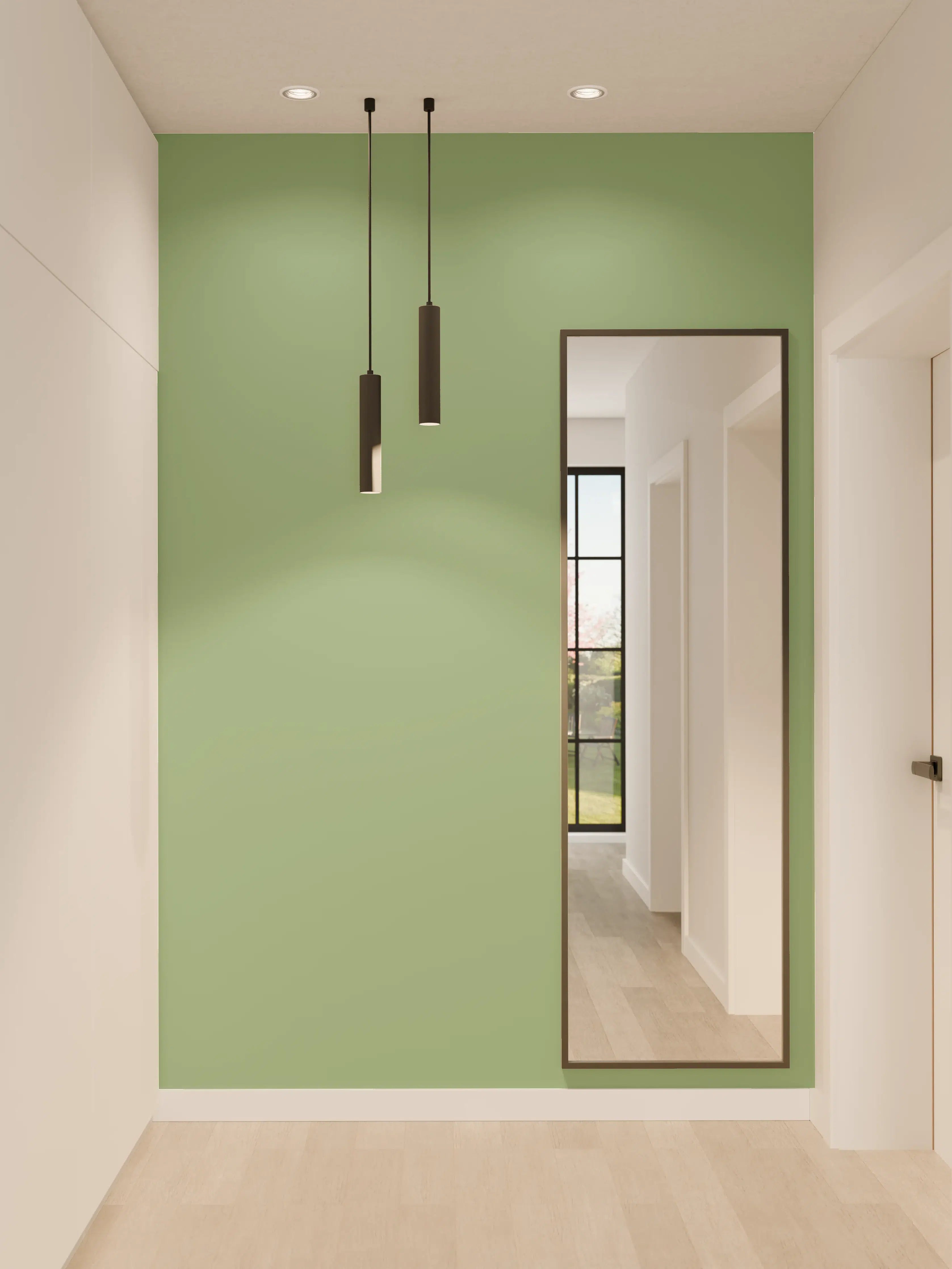 Wandverkleidung Flur - RAL 6021 (Blassgrün)