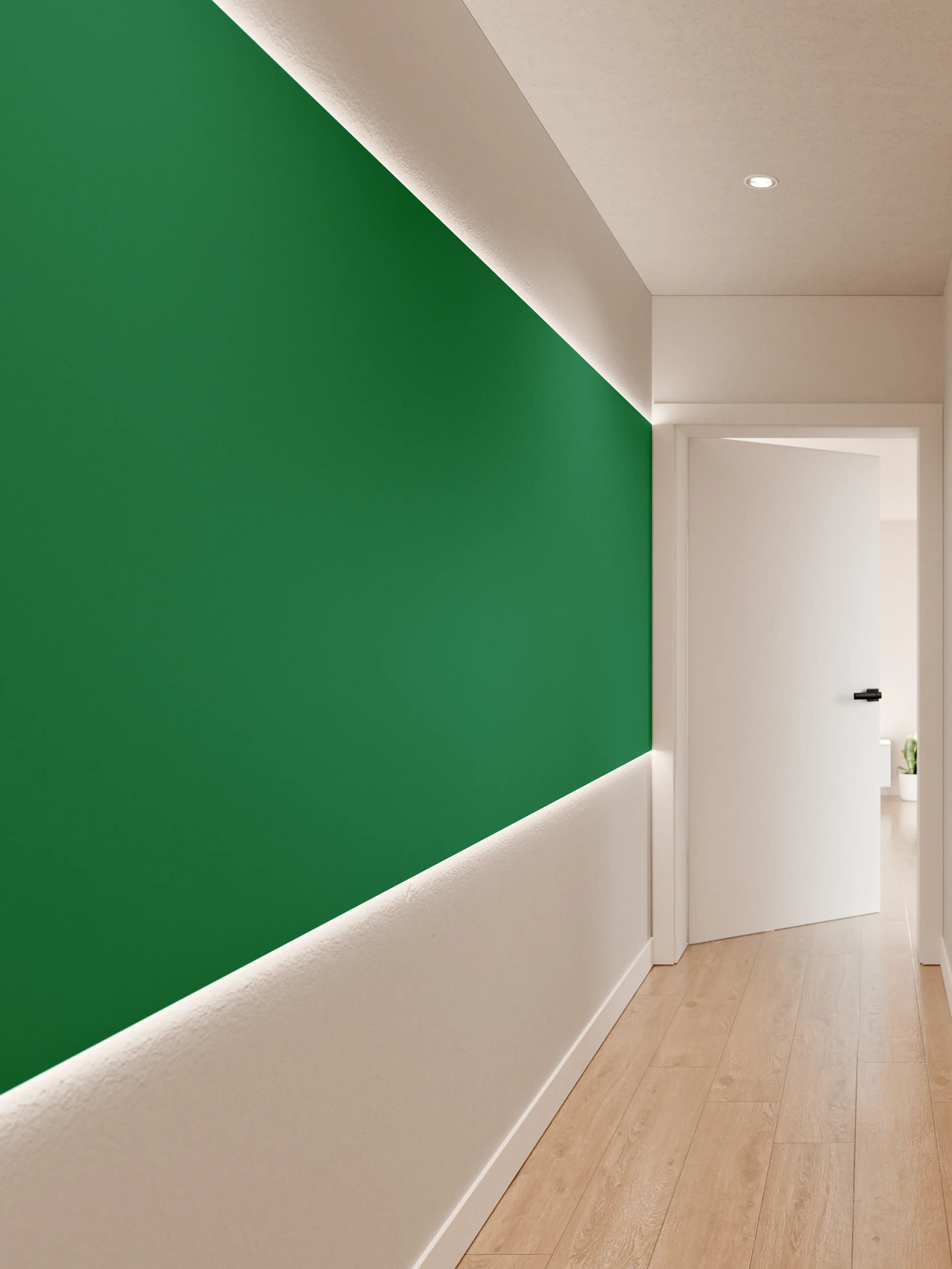 Wandverkleidung Flur - RAL 6029 (Mintgrün)