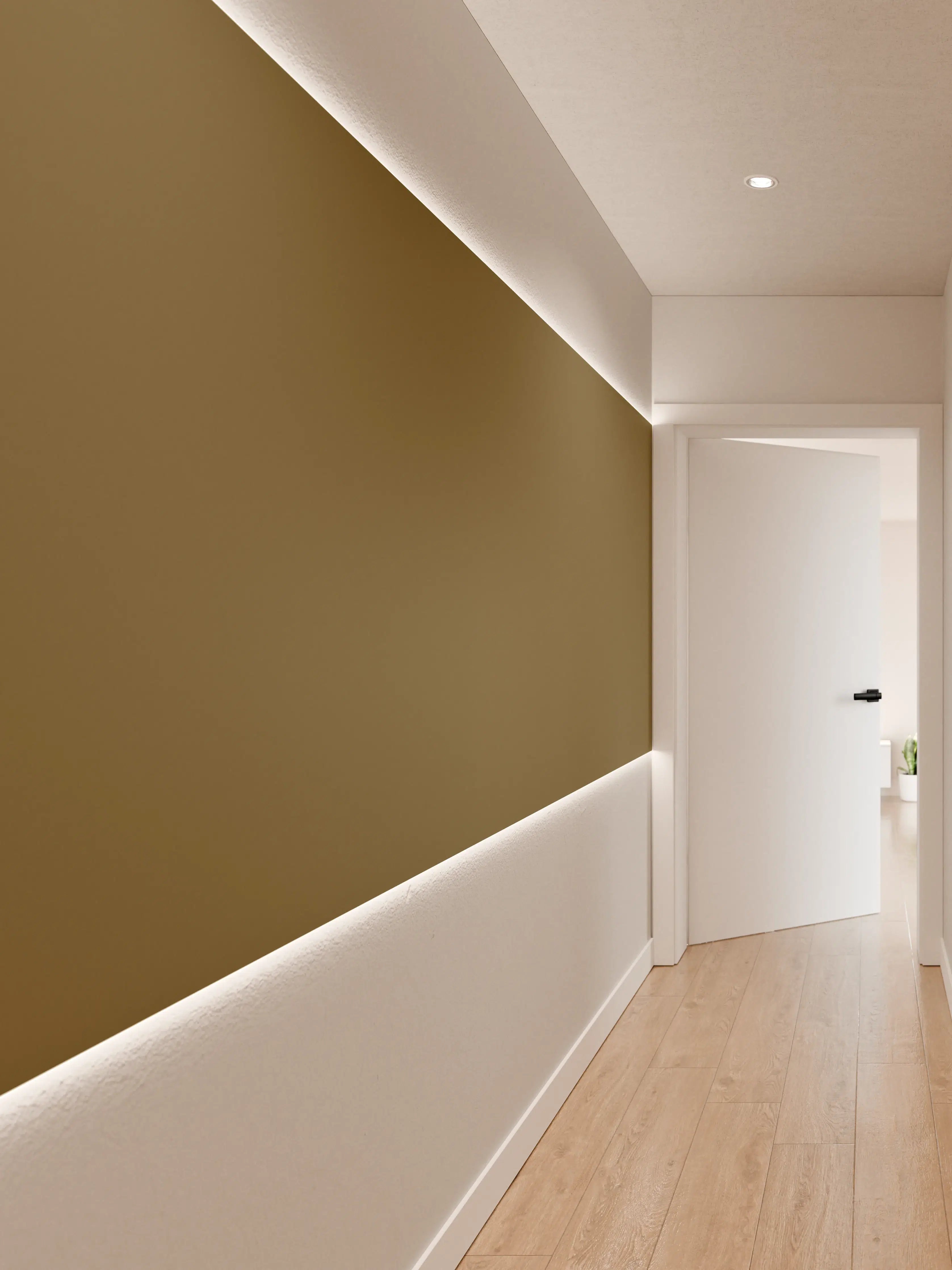 Wandverkleidung Flur - RAL 7008 (Khaki grau)