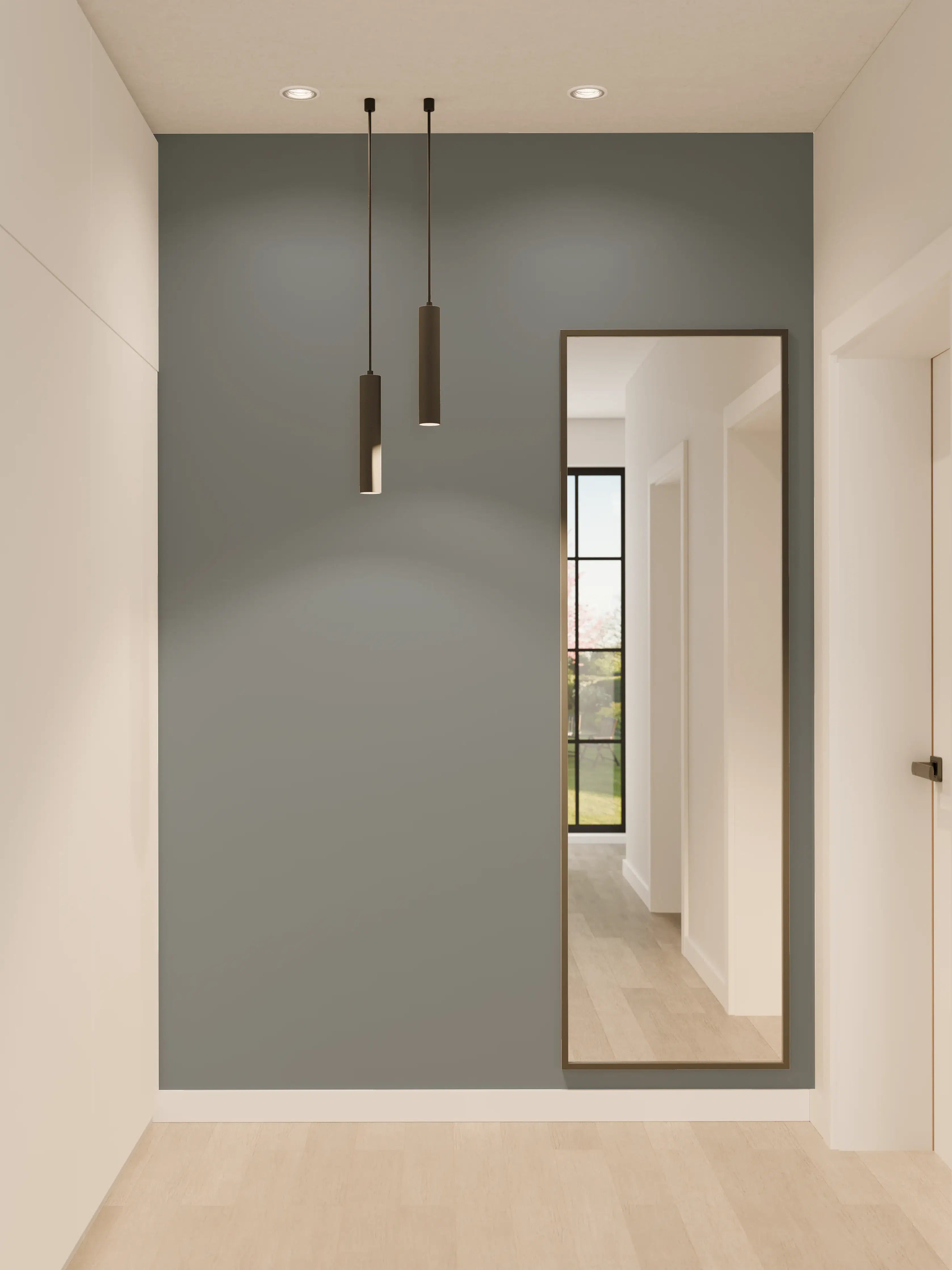Wandverkleidung Flur - RAL 7031 (Blaugrau)