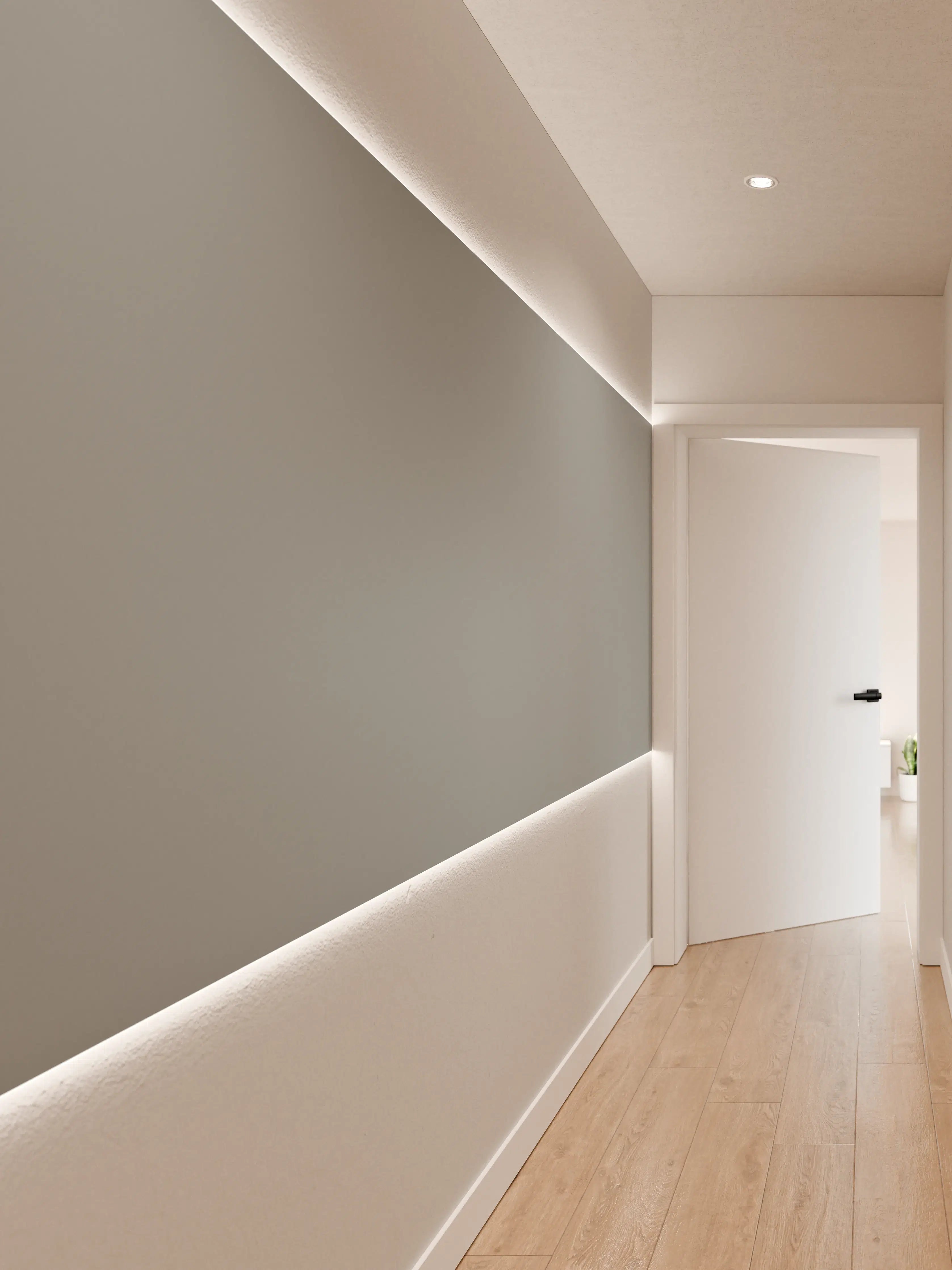 Wandverkleidung Flur - RAL 7042 (Verkehrsgrau A)