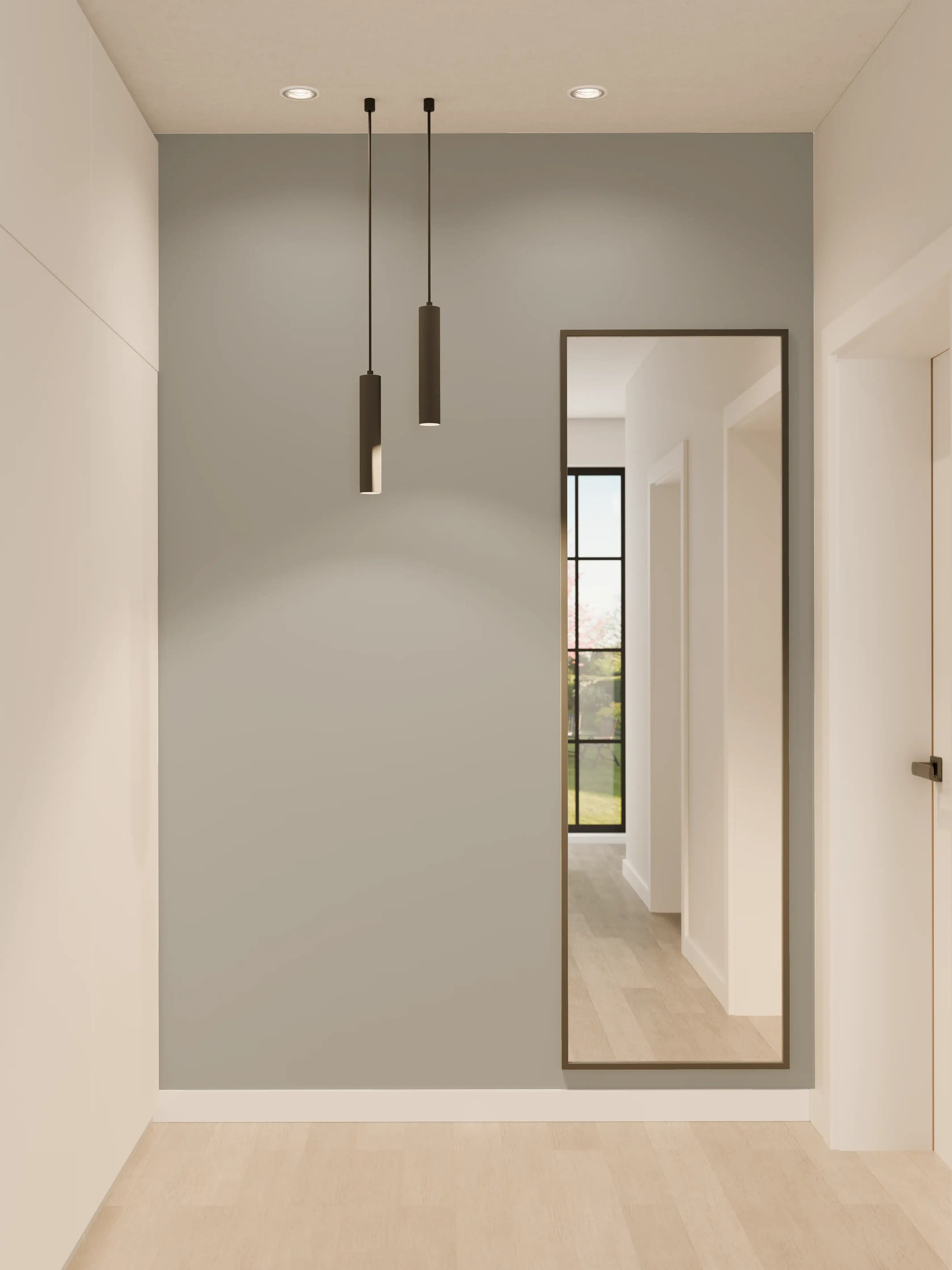 Wandverkleidung Flur - RAL 7042 (Verkehrsgrau A)