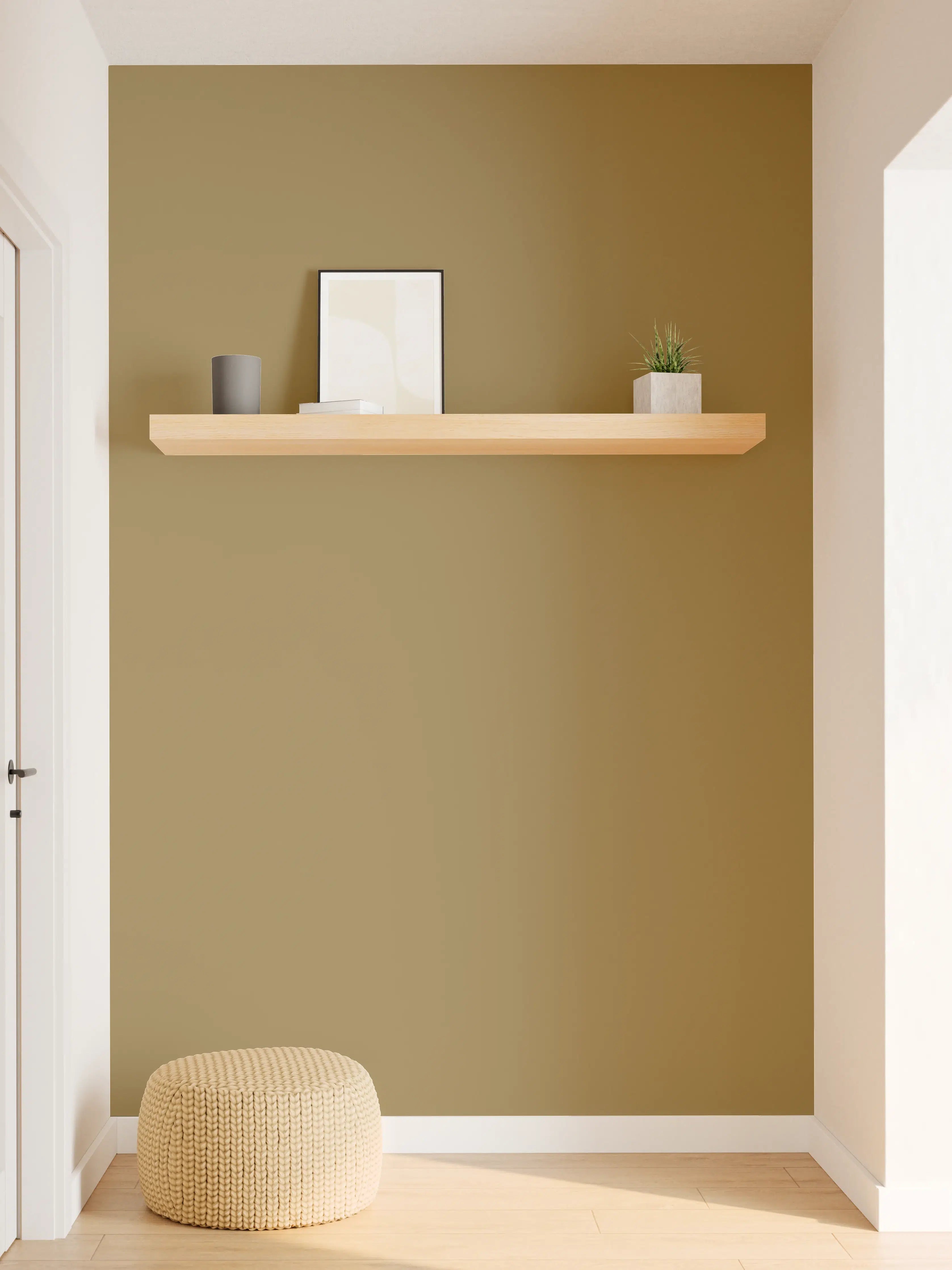 Wandverkleidung Flur - RAL 8000 (Grünbraun)