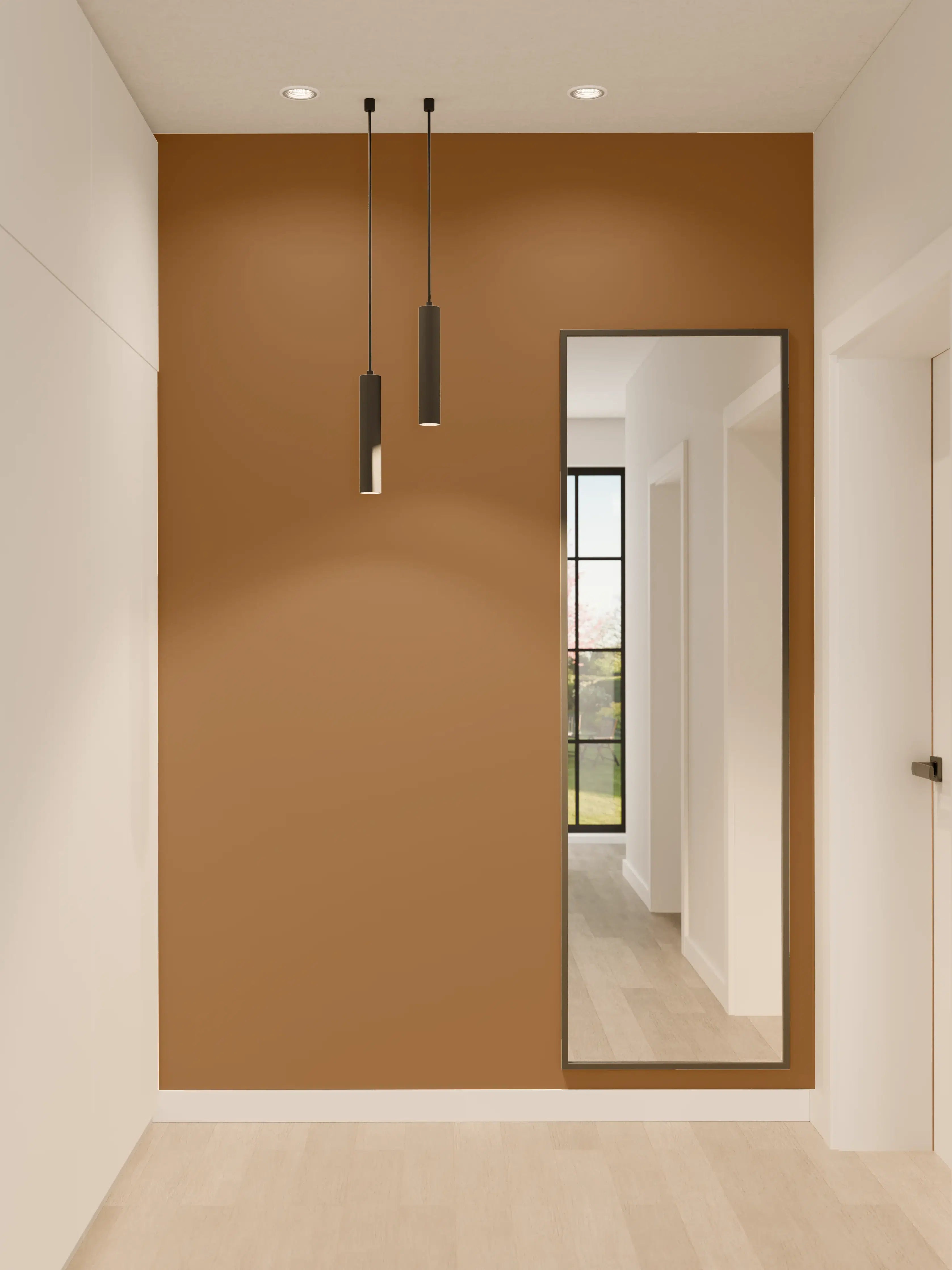 Wandverkleidung Flur - RAL 8003 (Lehm-Braun)