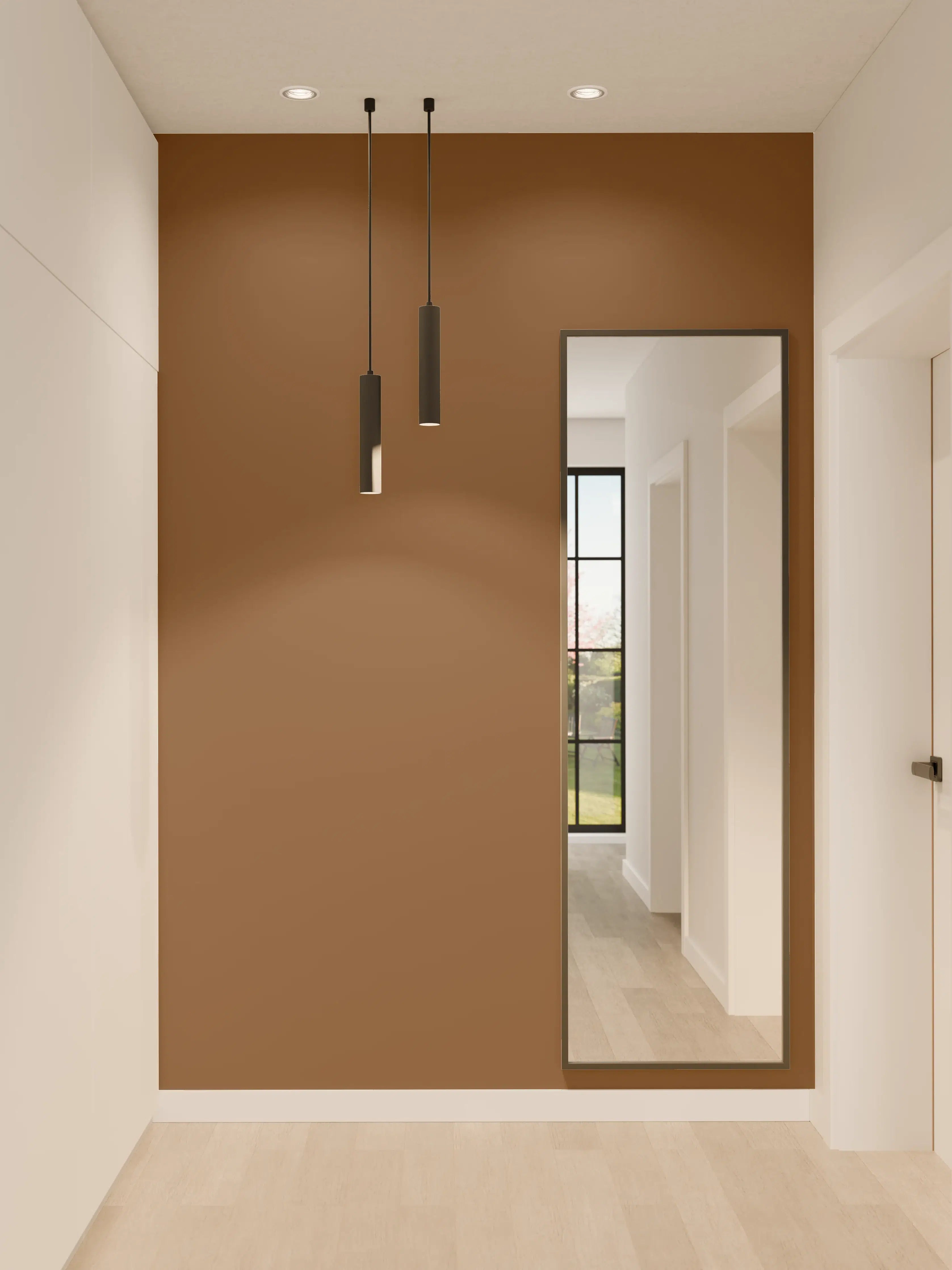 Wandverkleidung Flur - RAL 8007 (Rehbraun)