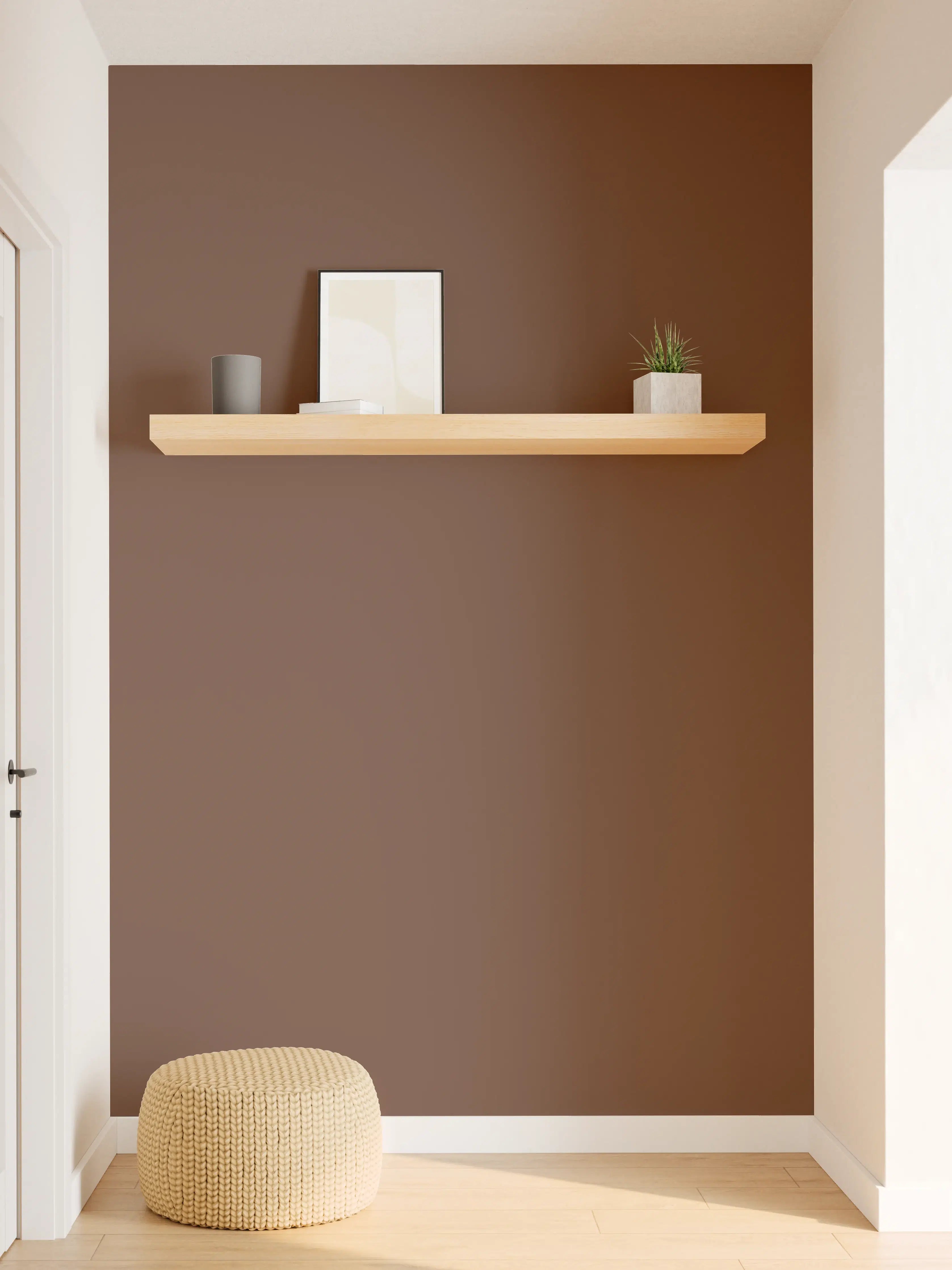 Wandverkleidung Flur - RAL 8011 (Nussbraun)