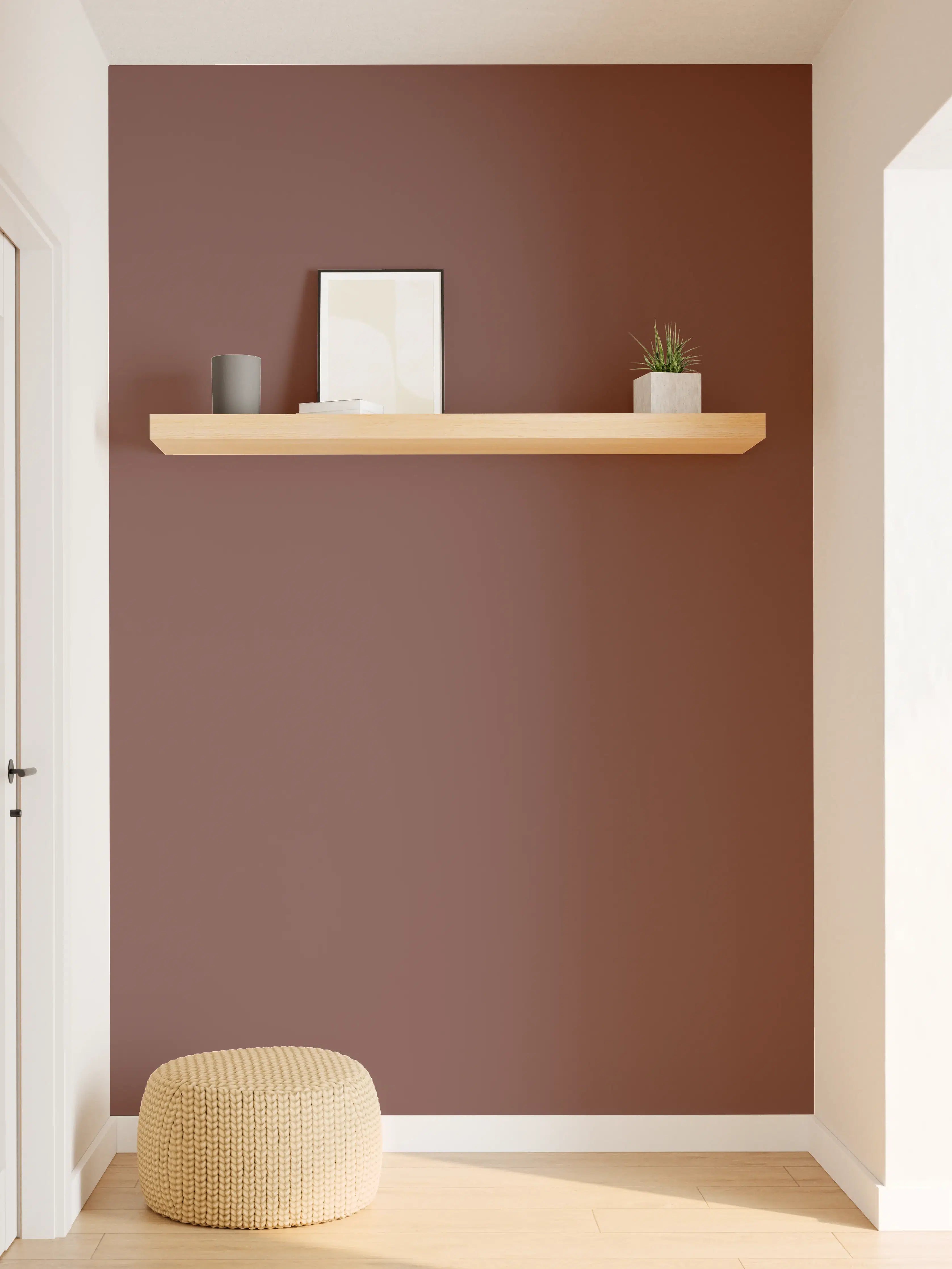 Wandverkleidung Flur - RAL 8015 (Kastanienbraun)