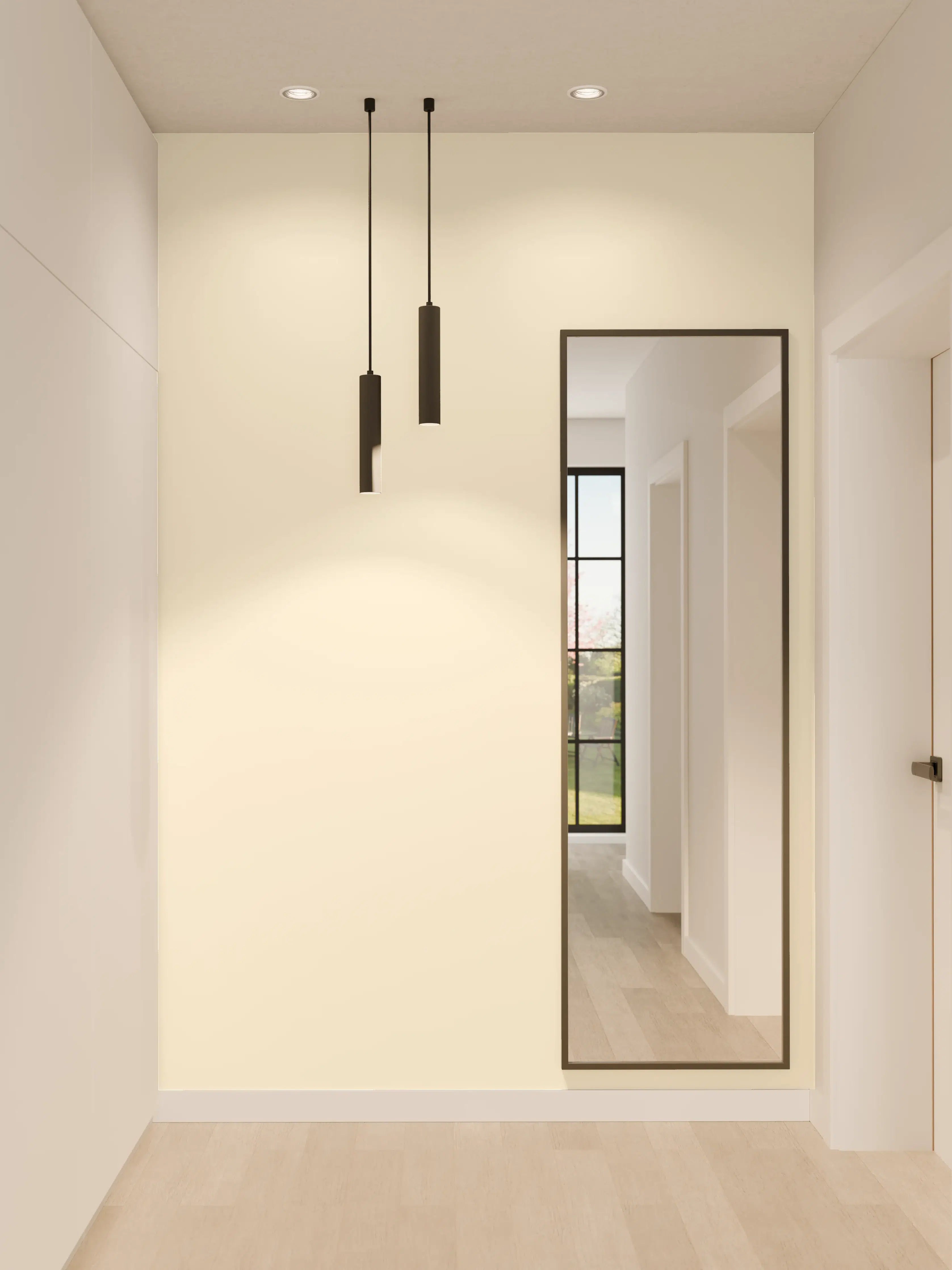 Wandverkleidung Flur - RAL 9001 (Creme)