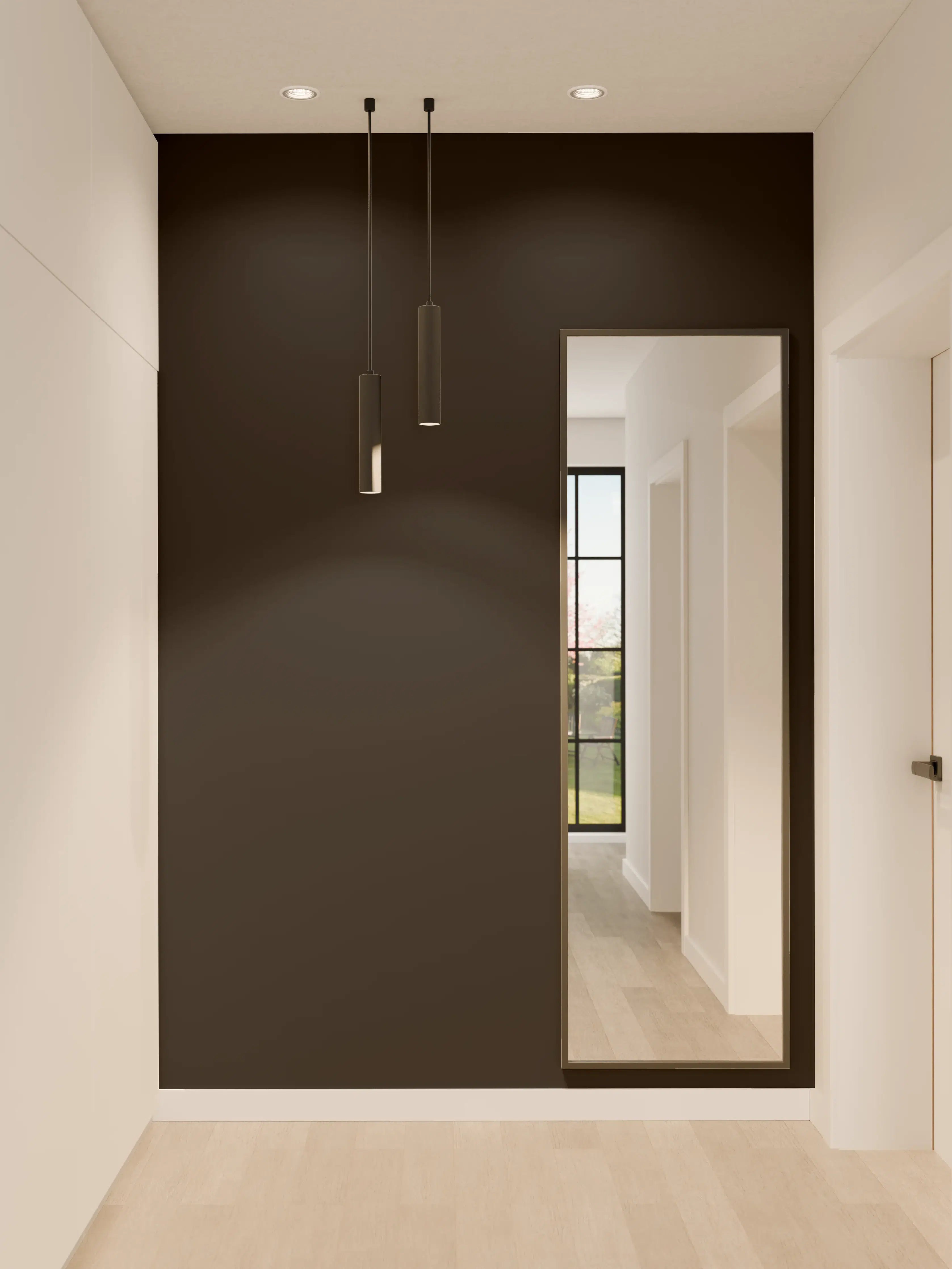 Wandverkleidung Flur - RAL 9005 (Tiefschwarz)