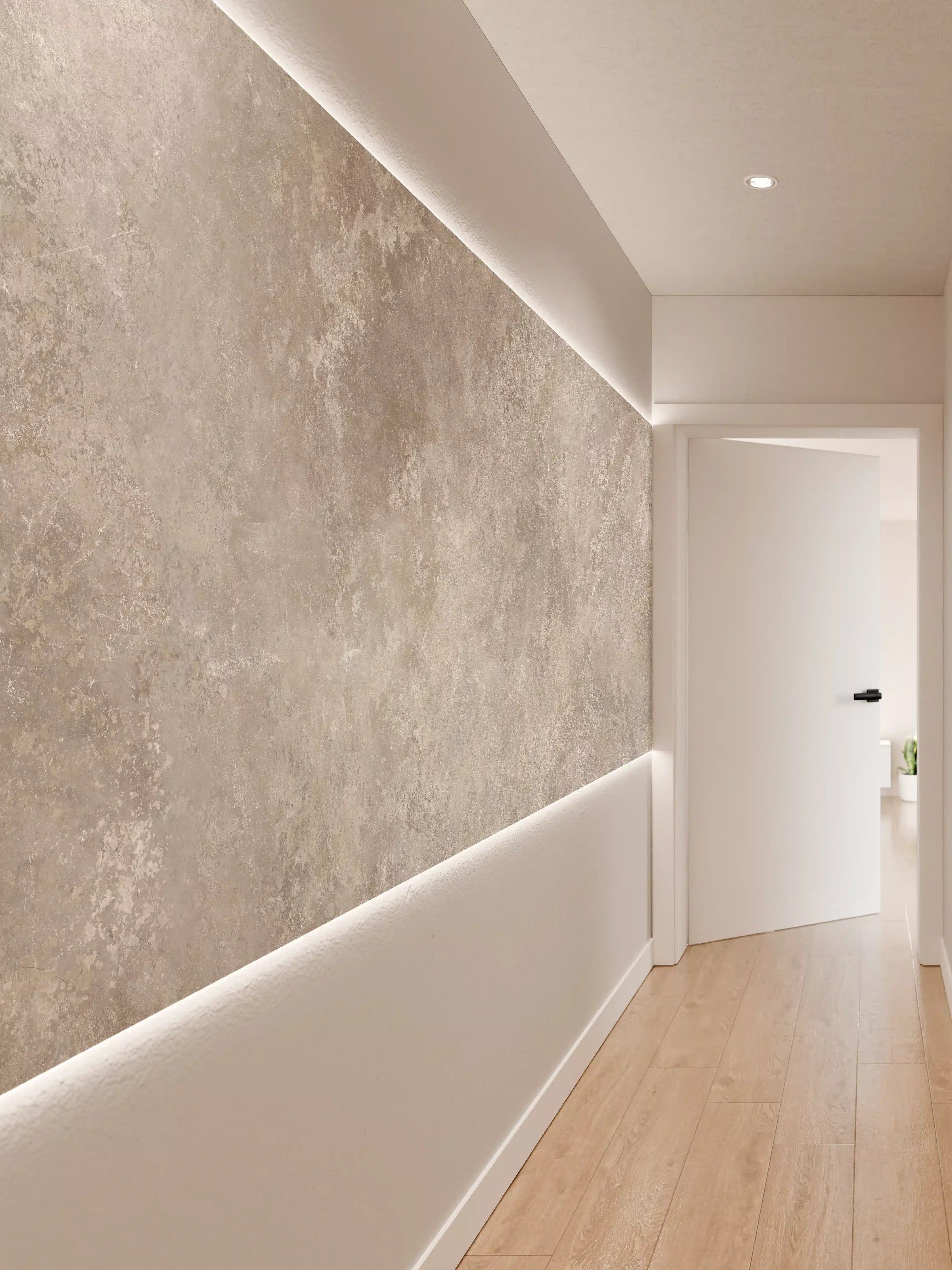Wandverkleidung Flur - Raue Zement Struktur 