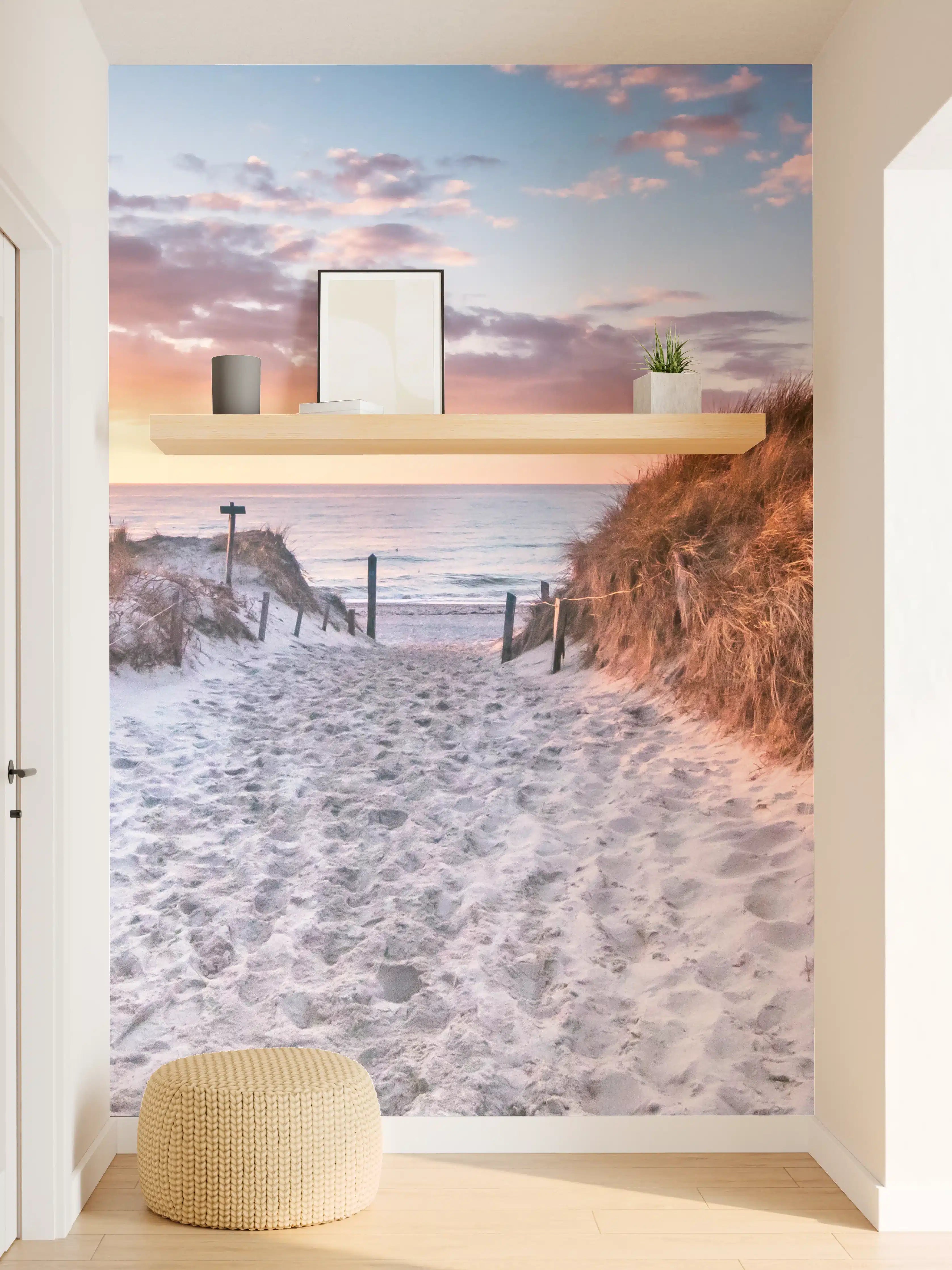 Wandverkleidung Flur - Romantischer Sandweg zum Strand