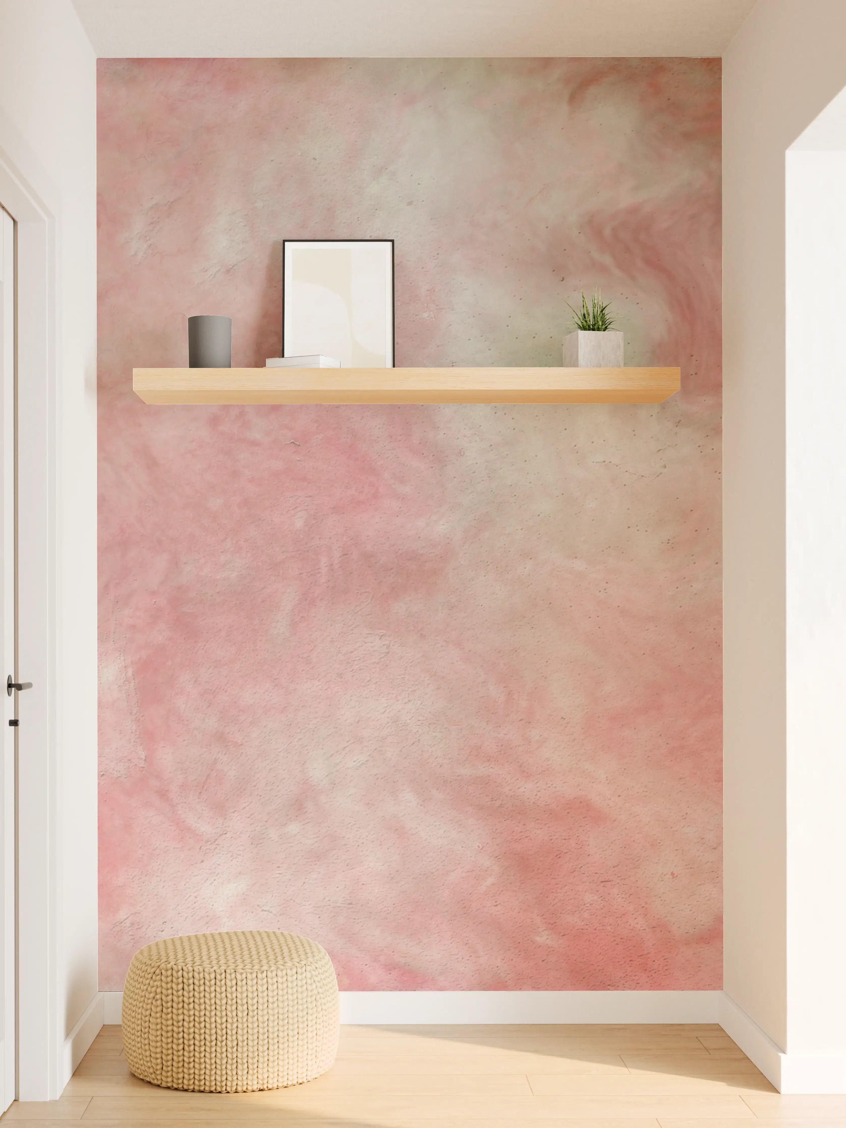Wandverkleidung Flur - Rosa Marble Textur 