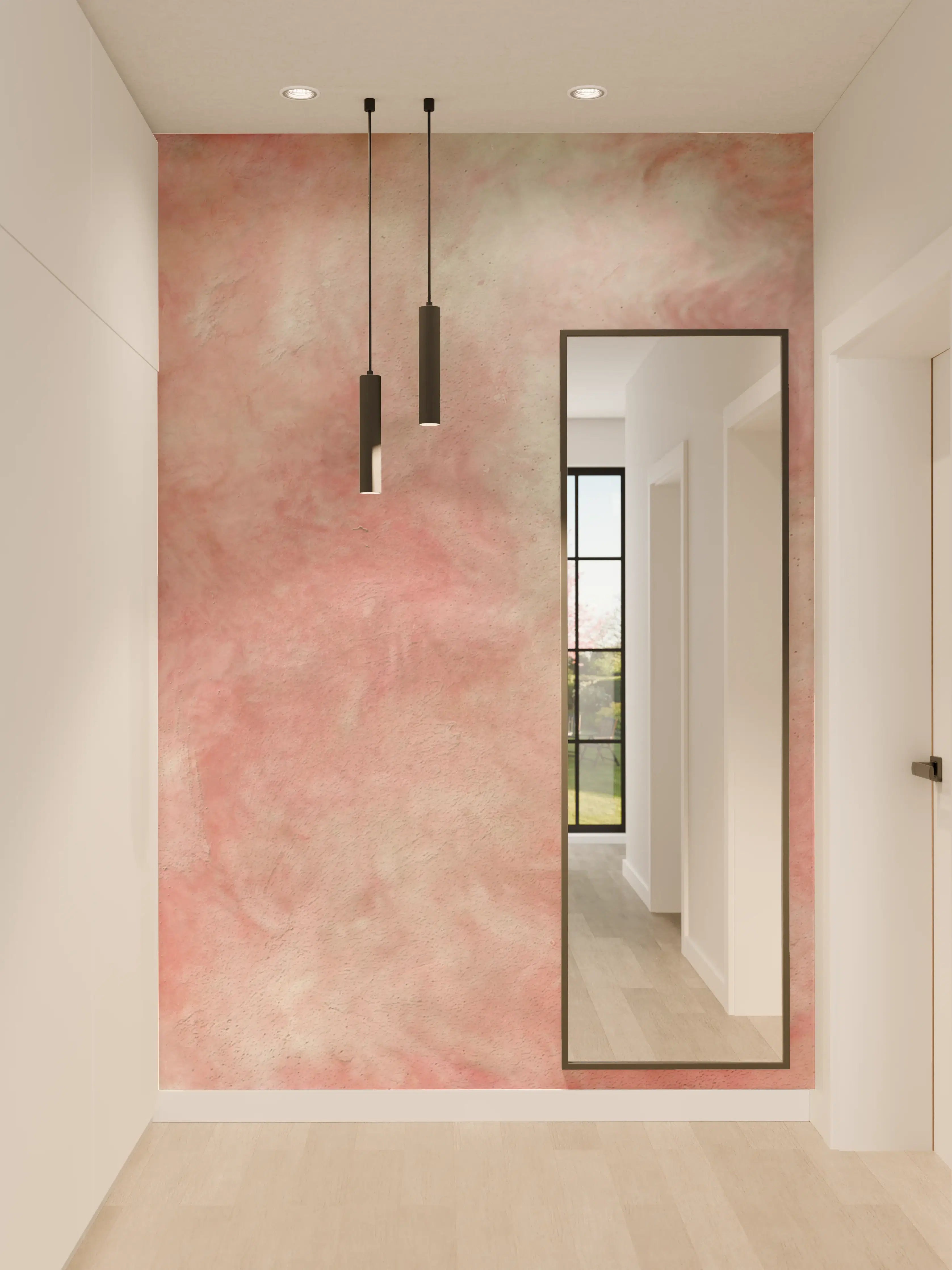 Wandverkleidung Flur - Rosa Marble Textur 