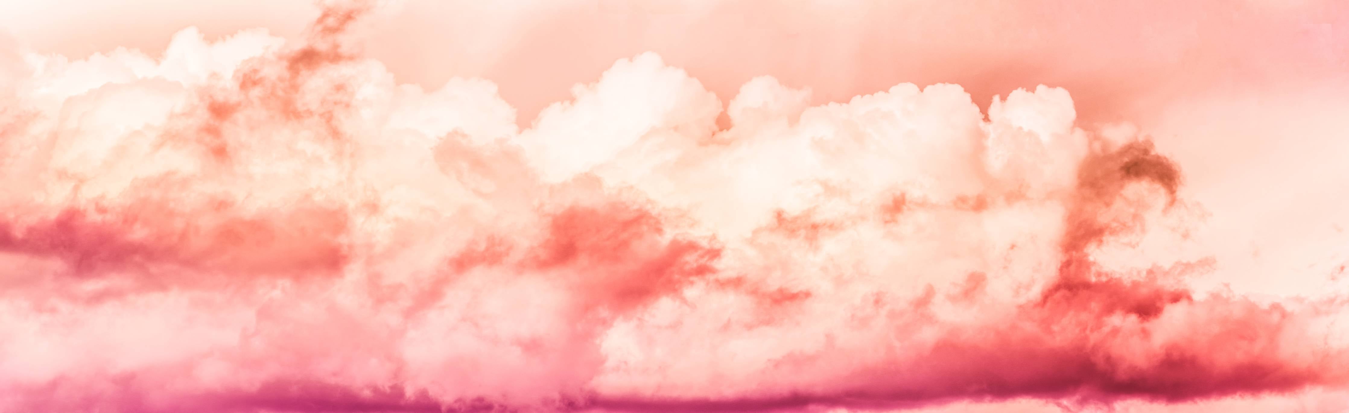 Wandverkleidung Flur-Rosa Wolkenhimmel
