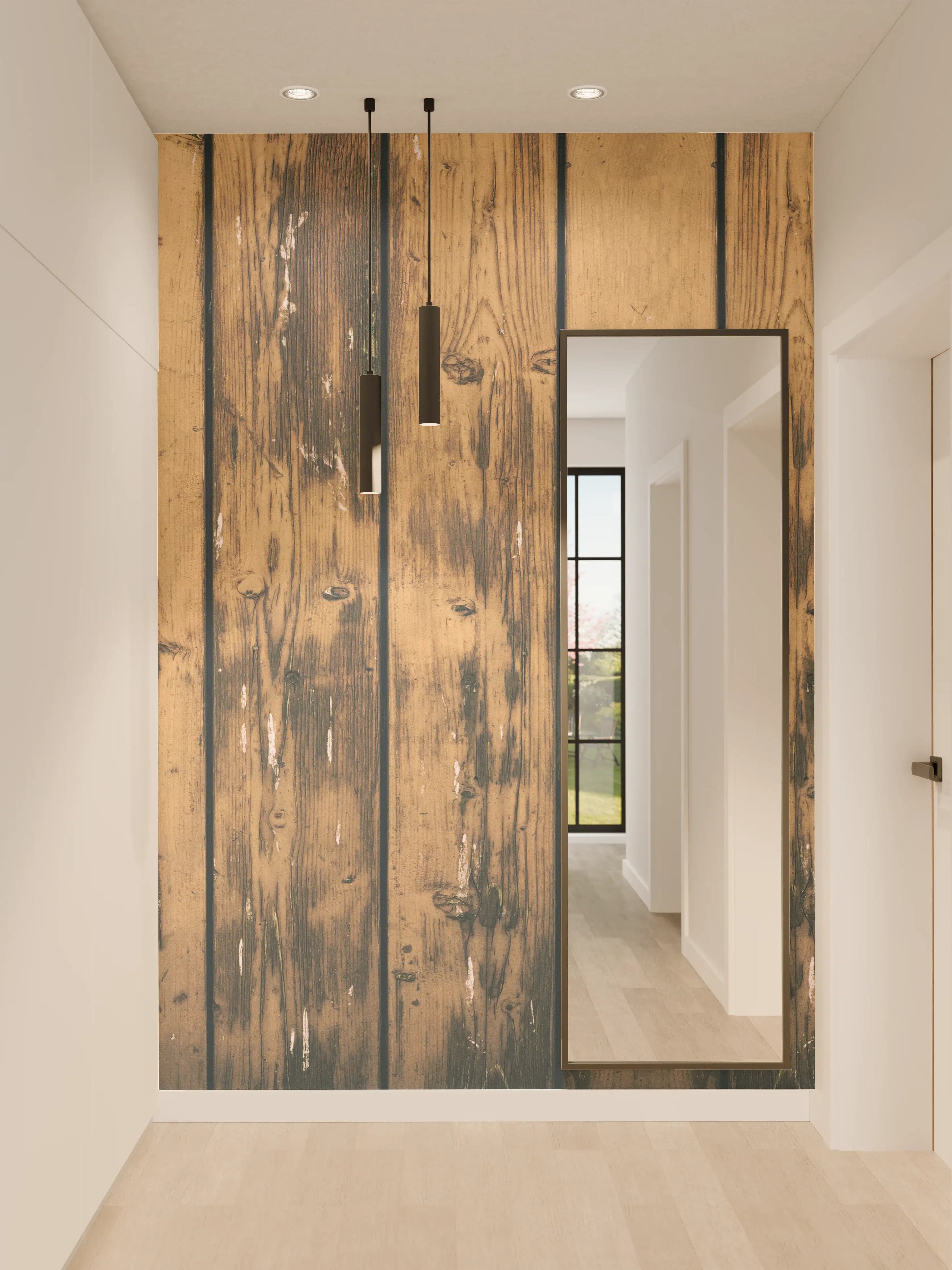 Wandverkleidung Flur - Rustikale Holzwand für Zuhause